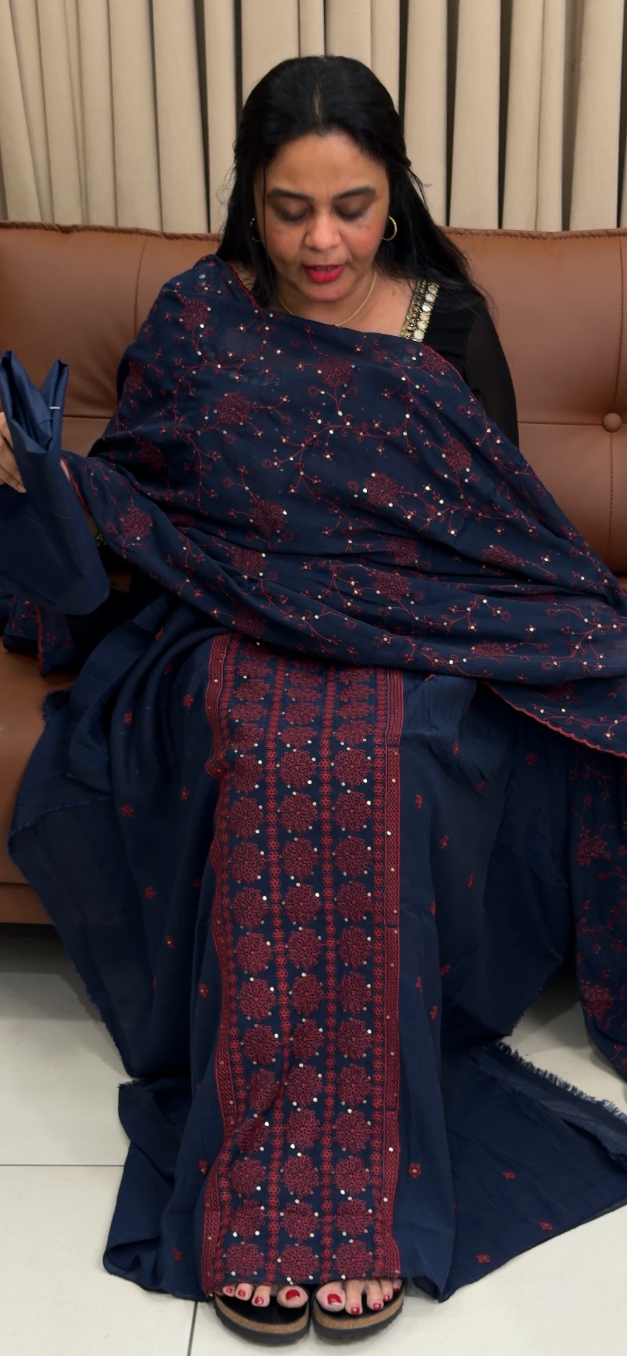 MUL CRUSHED UNSTITCHED SALWAR SUITS - IHA 34626