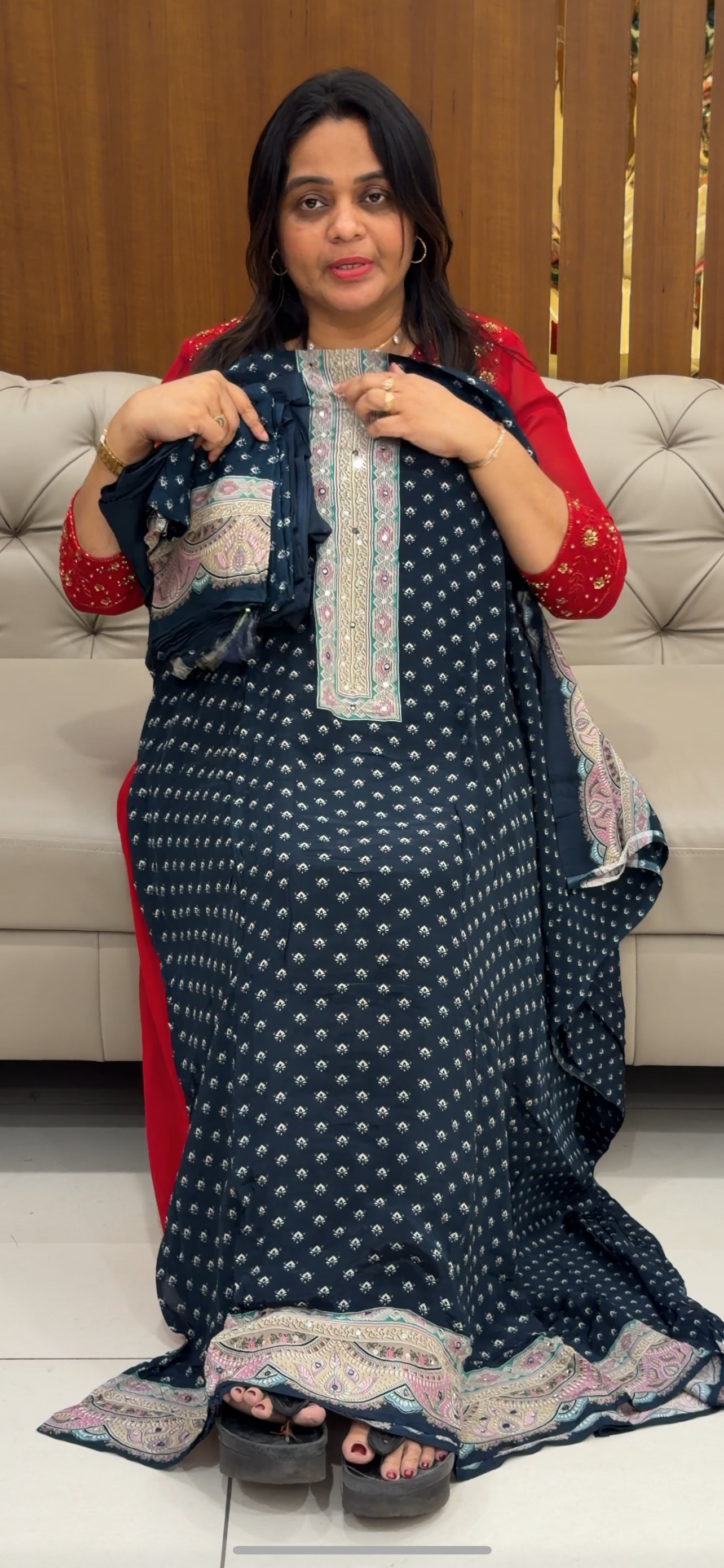 CRAPE SILK UNSTITCHED SALWAR SUITS - IHA 28766