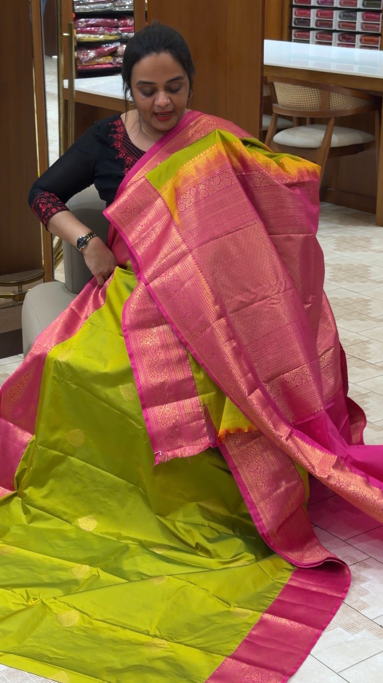 SEMI KANCHIPURAM SILK SAREES - IHA 31387