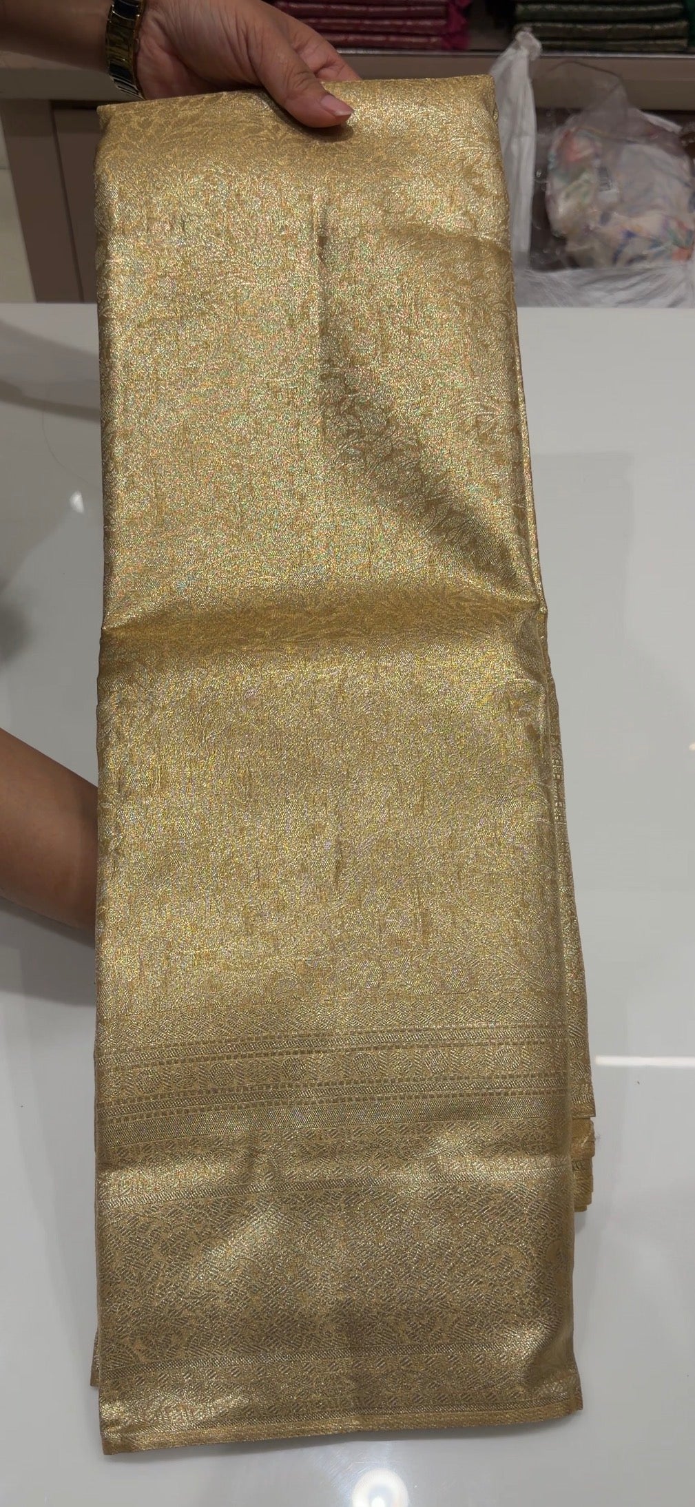 SEMI TISSUE SAREES - IHA 35821