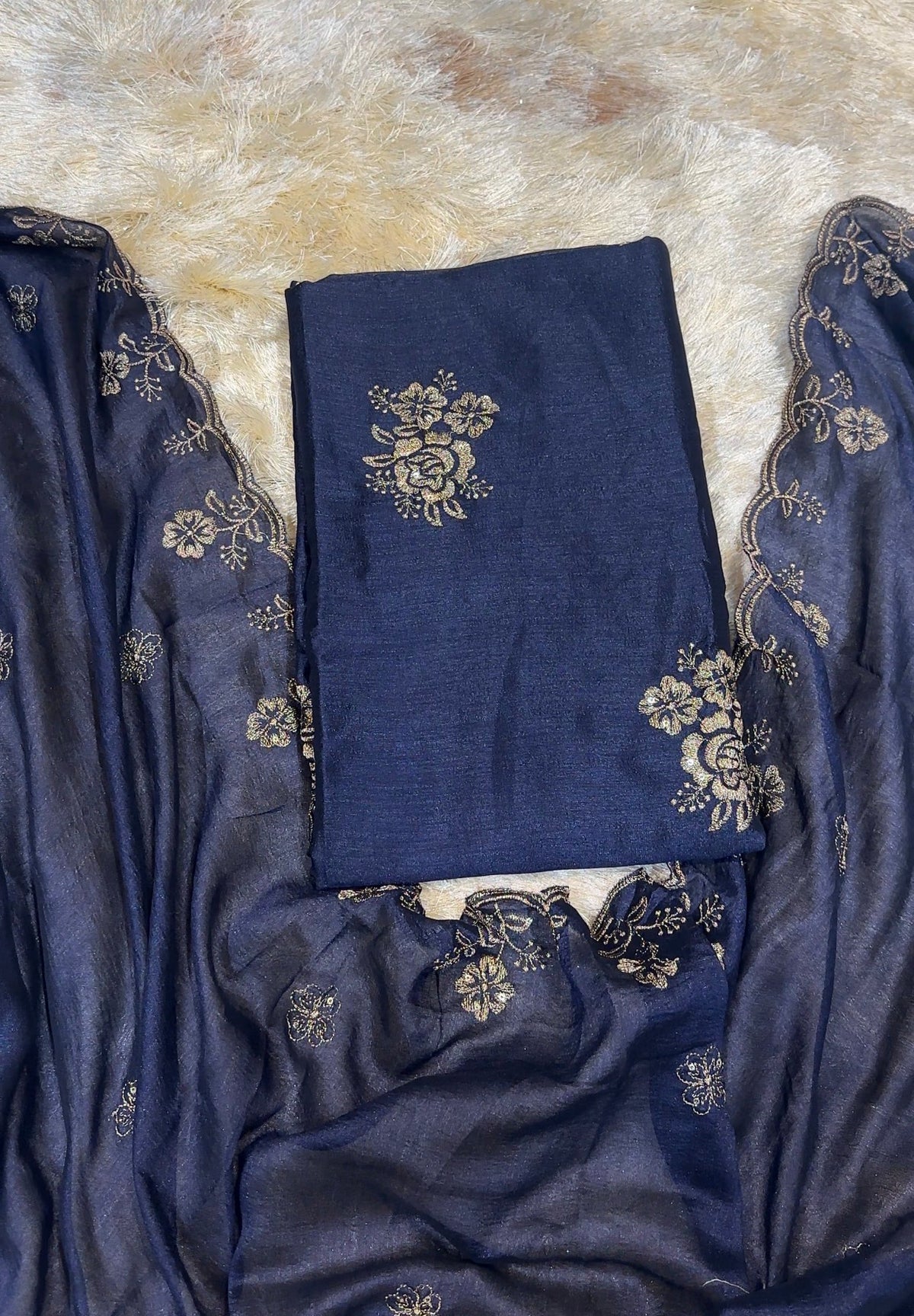 VICHITRA SILK UNSTITCHED SALWAR SUITS - IHA 36007