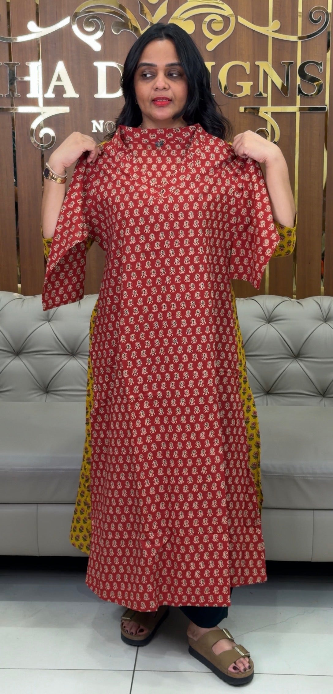 PRINTED COTTON TOPS - IHA 32522