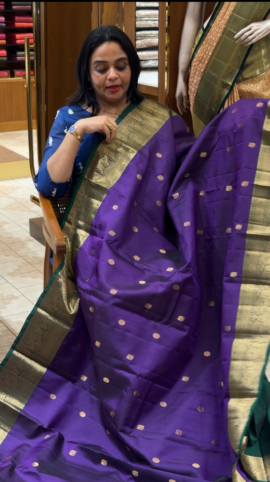 HANDLOOM KANCHIPURAM  SAREES - IHA 33550