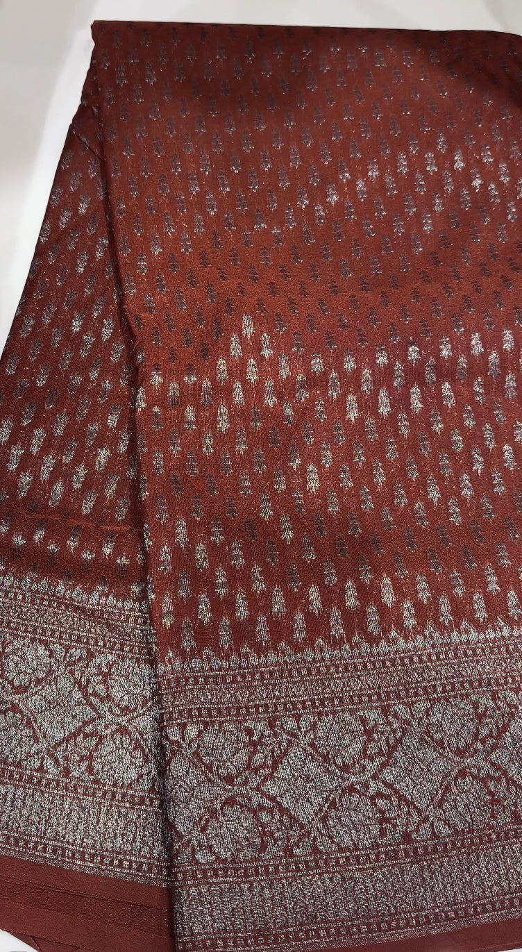 SEMI BANARSI SAREES - IHA 27121