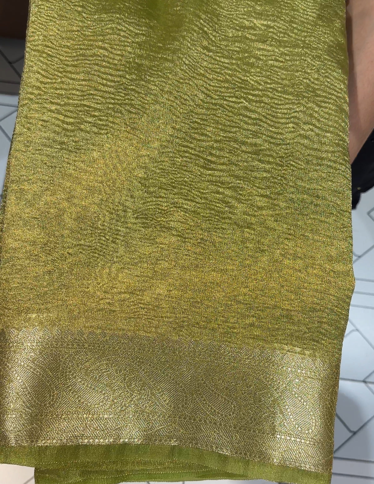 CRUSHED BANARASI TISSUE SAREES - IHA 18417