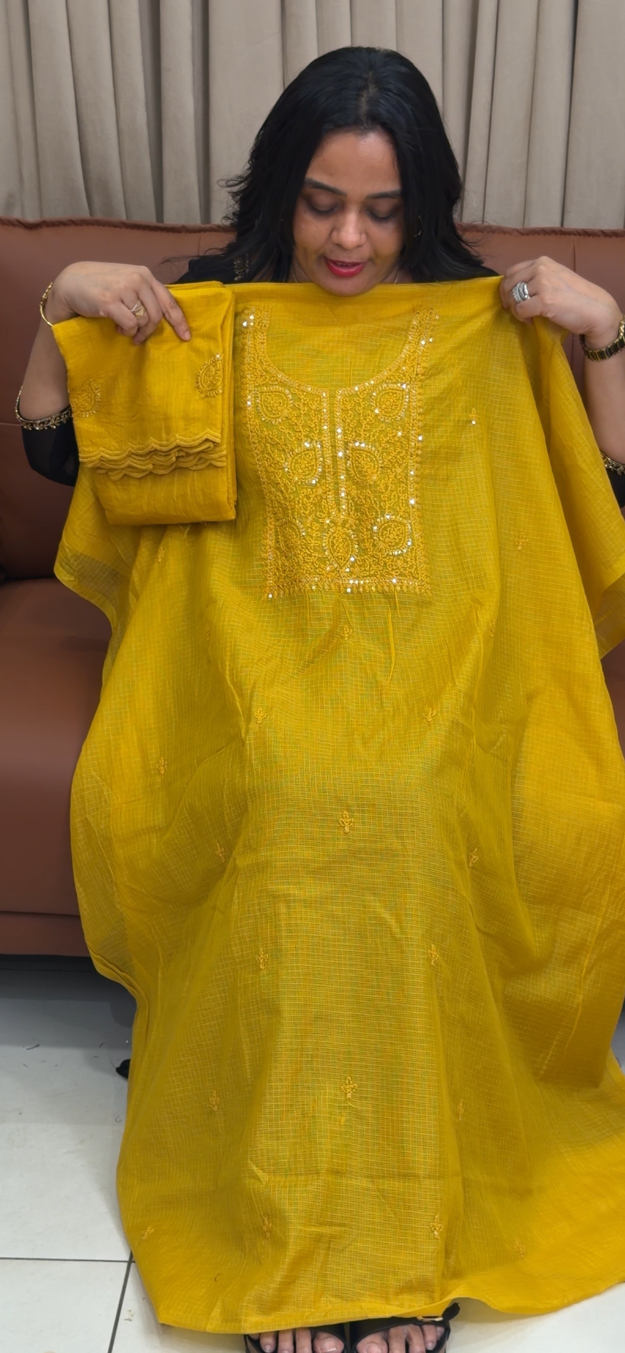 NET KOTA UNSTITCHED SALWAR SUITS - IHA 35047