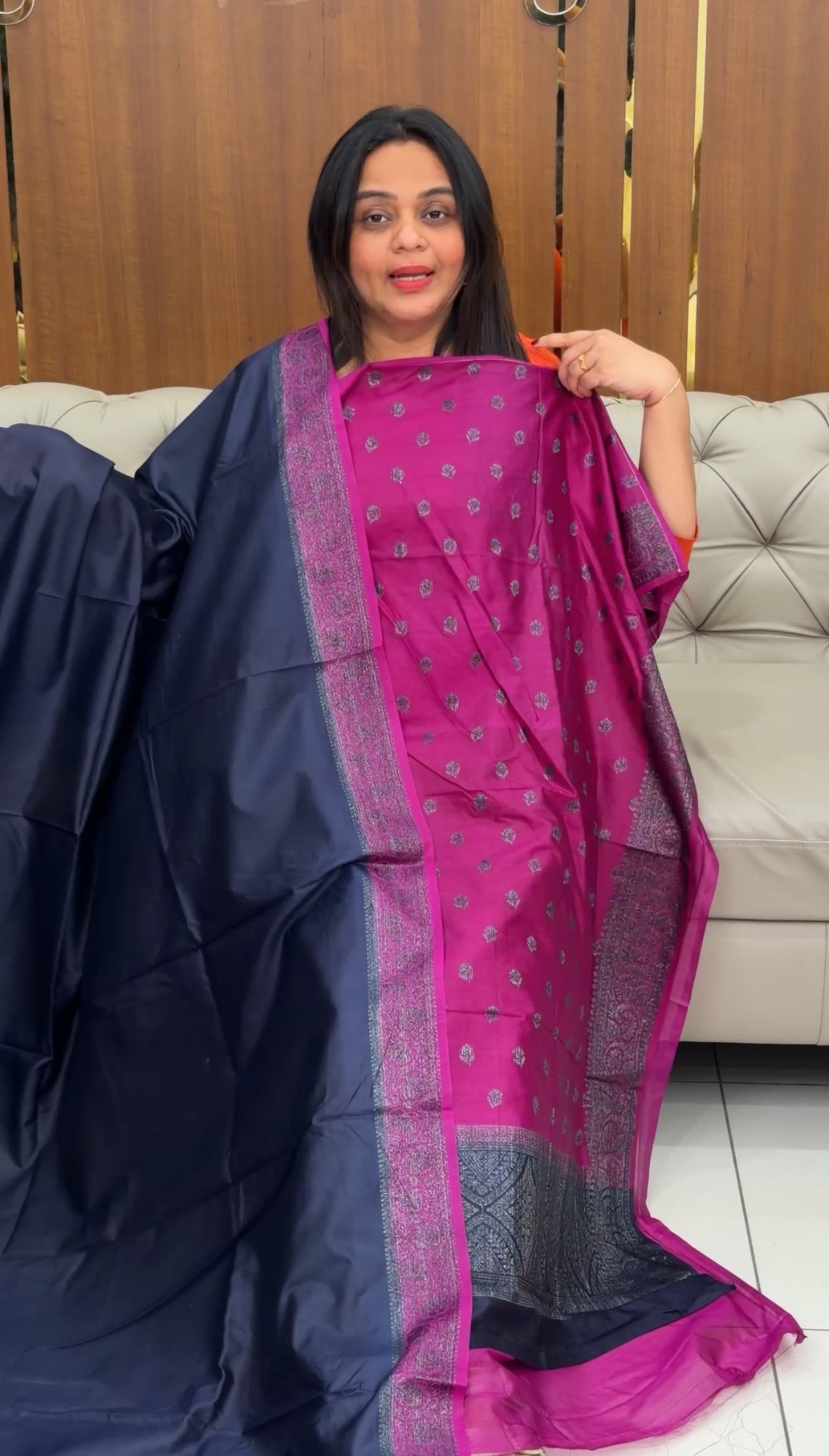 BANARASI TUSSUR UNSTITCHED SALWAR SUITS  - IHA 29625