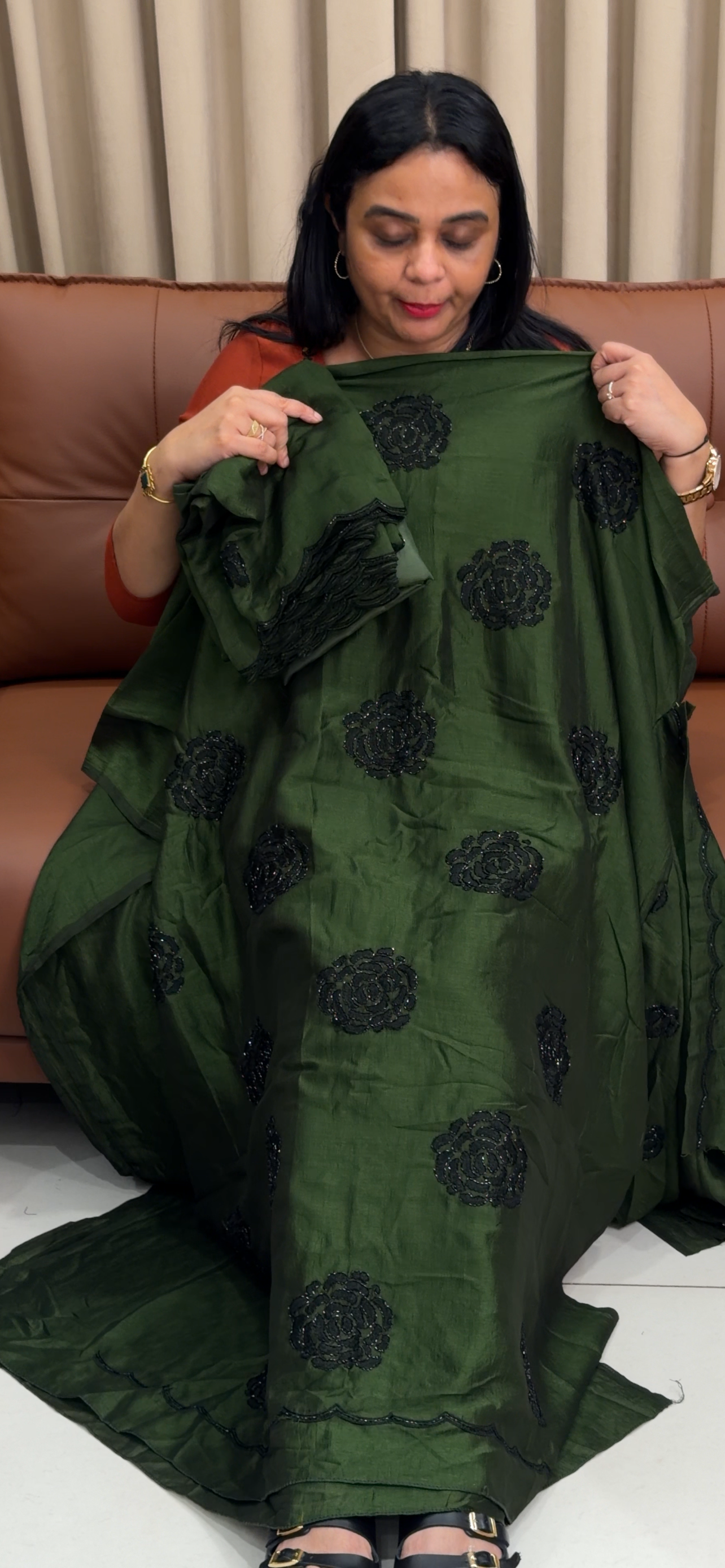 SEMI RAW SILK UNSTITCHED SALWAR SUITS - IHA 34315