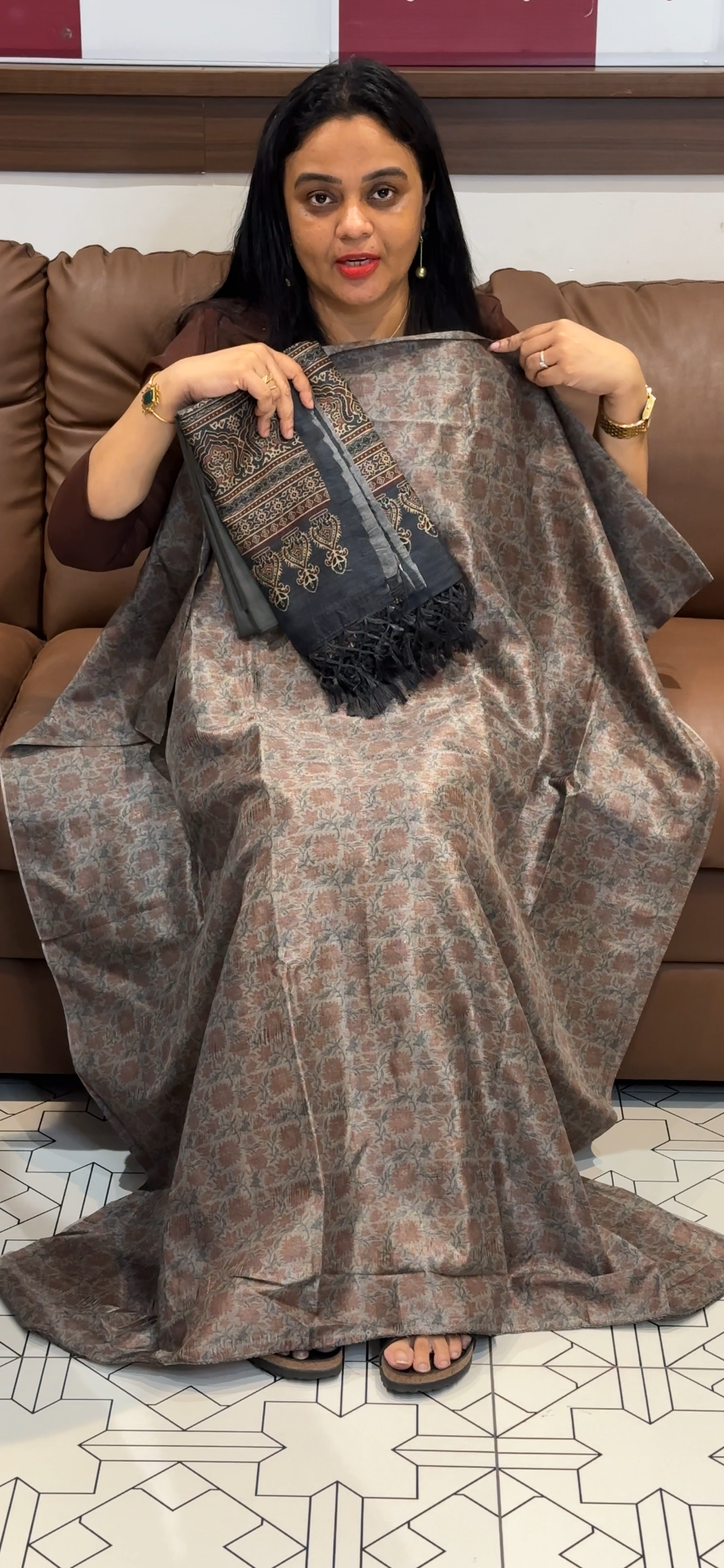 SEMI TUSSUR UNSTITCHED SALWAR SUITS - IHA 35559