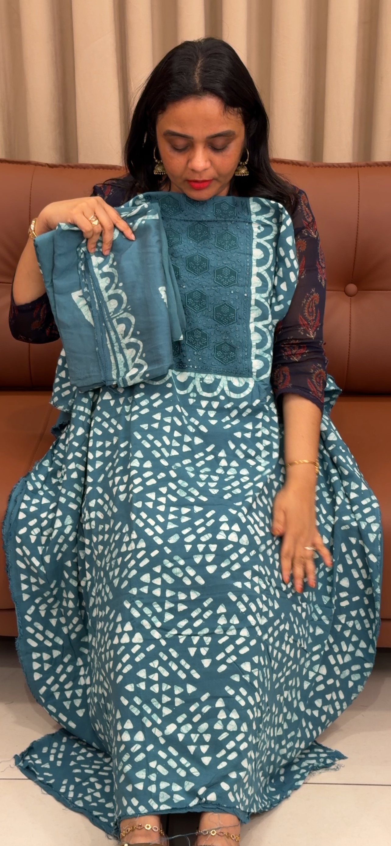 PRINTED RAYON UNSTITCHED SALWAR SUITS - IHA 33582
