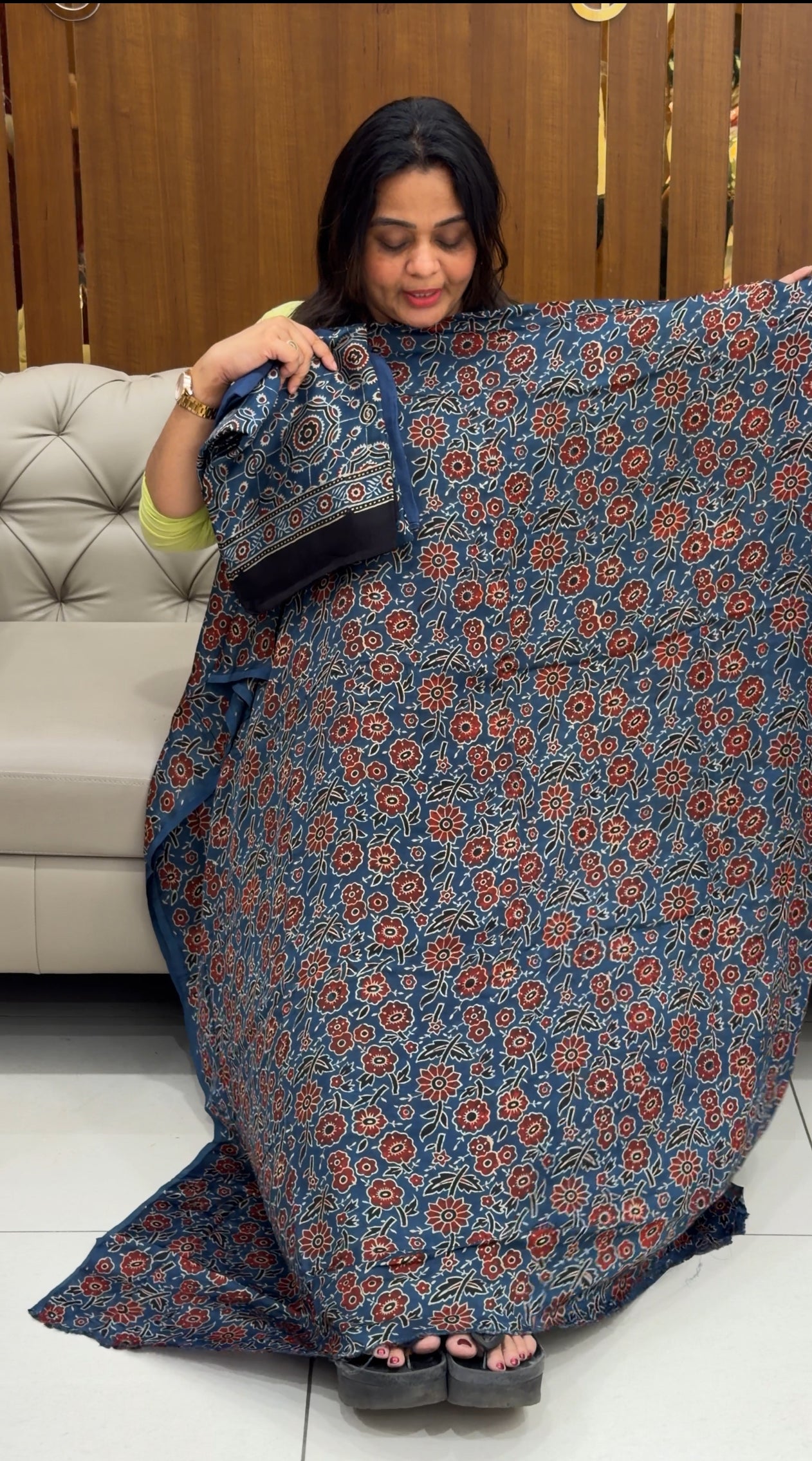 AJRAKH PRINTED UNSTITCHED SALWAR SUITS - IHA 28786