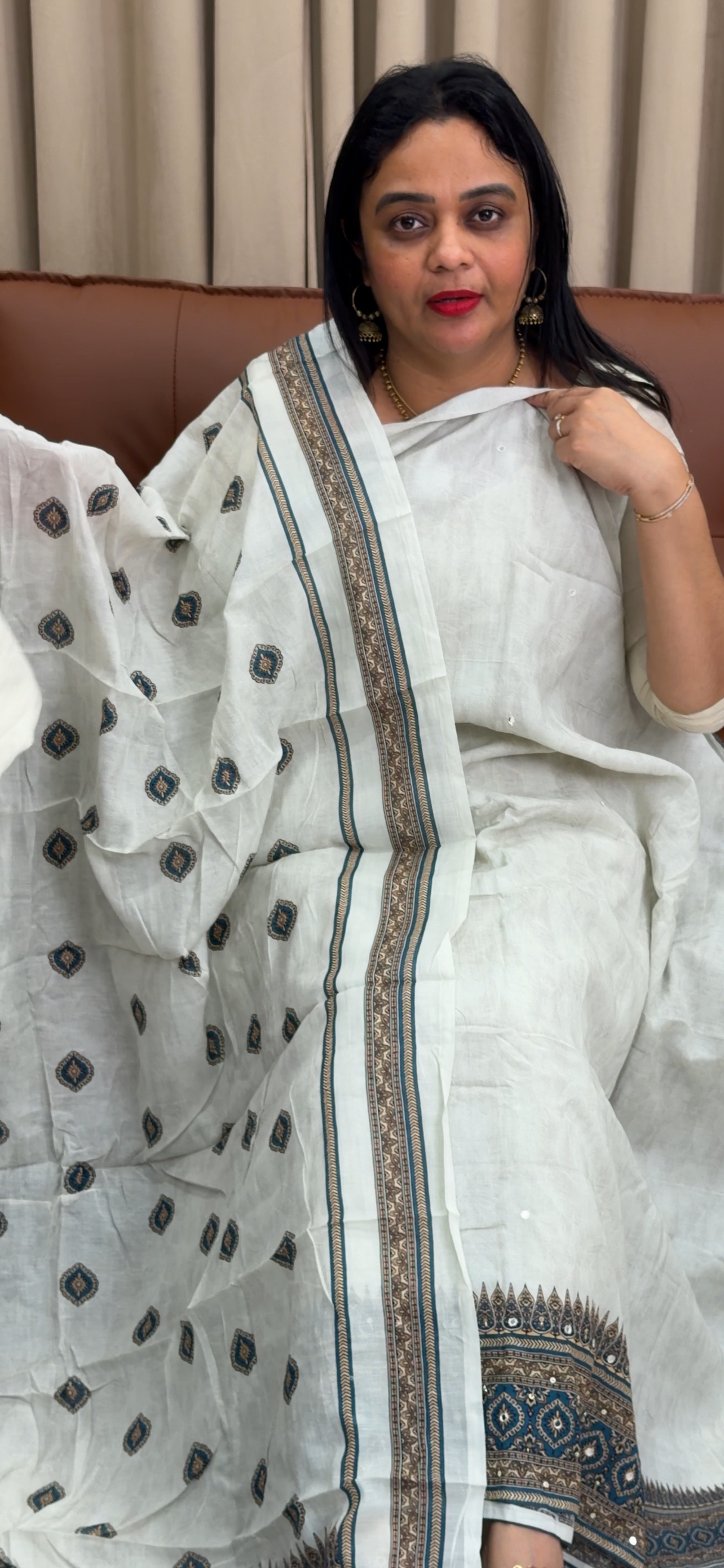 MALAI CHANDERI UNSTITCHED SALWAR SUITS - IHA 34016