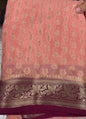 SEMI BANARASI SILK SAREE - IHA 17855