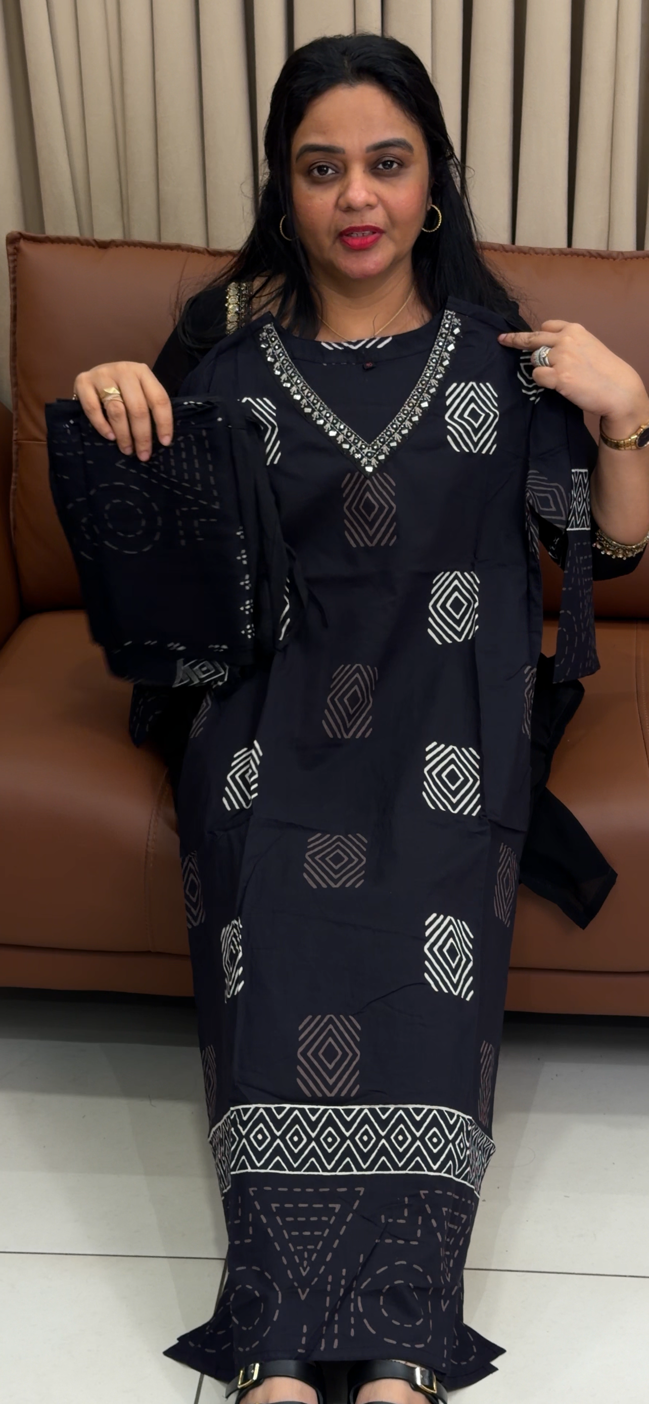 COTTON TOP , BOTTOM AND DUPATTA - IHA 34627