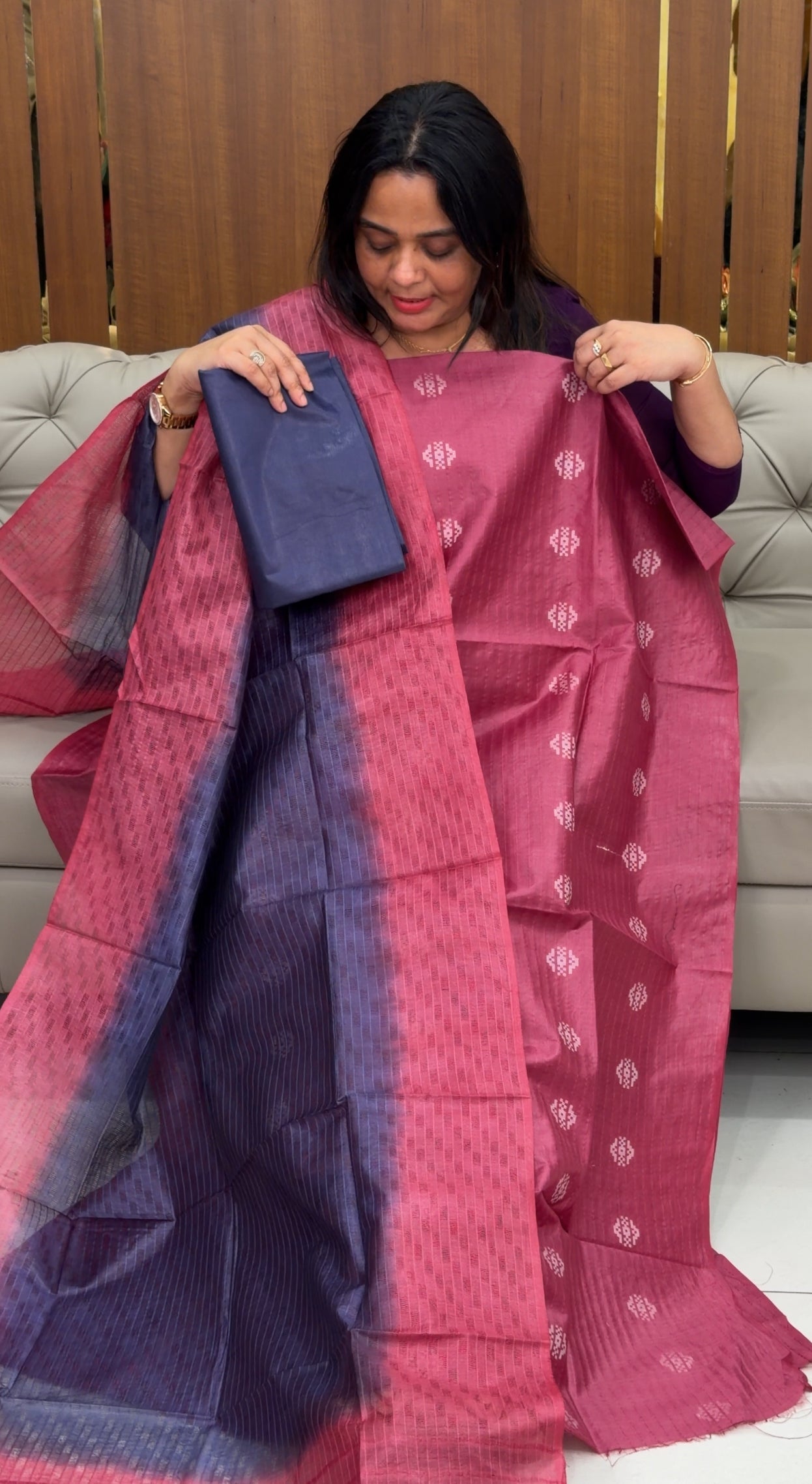 SEMI TUSSUR UNSTITCHED SALWAR SUITS - IHA 29187