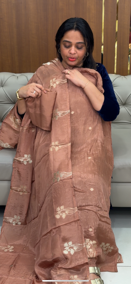 CRAPE SILK UNSTITCHED SALWAR SUITS - IHA 29841