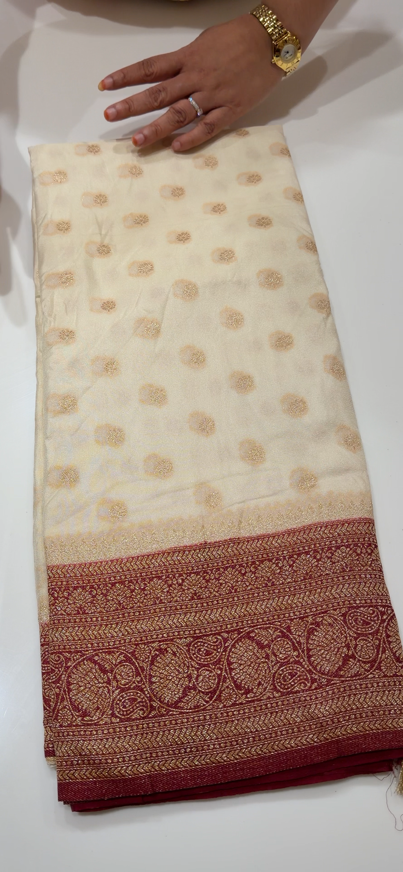 SEMI BANARASI SAREES - IHA 34535