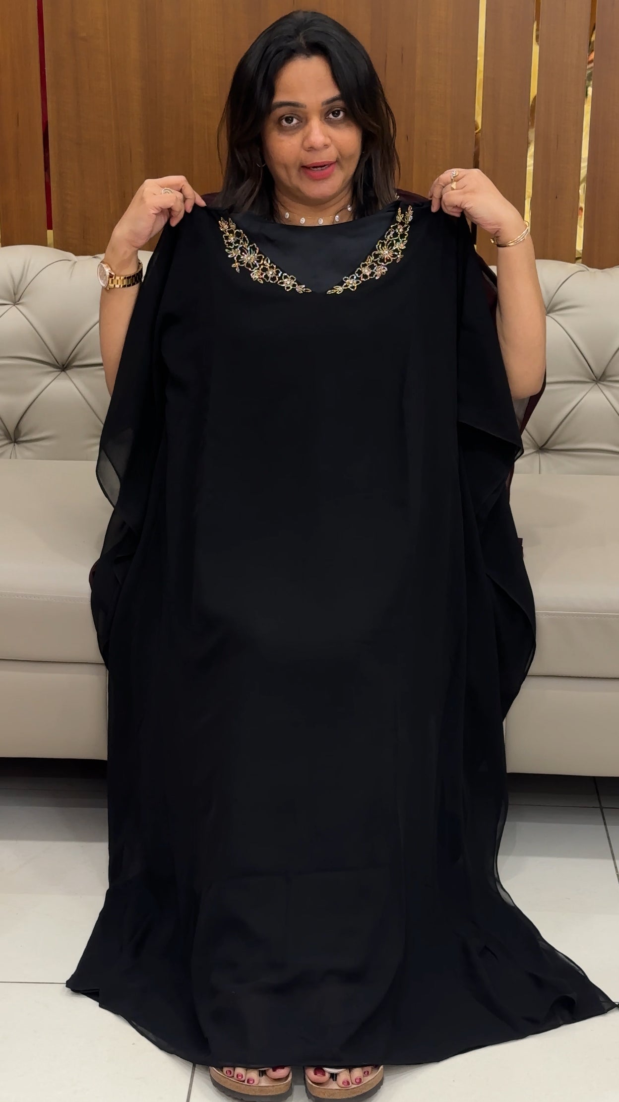 IHA'S IN-HOUSE HAND WORKED KAFTAN TOPS - IHA 28677