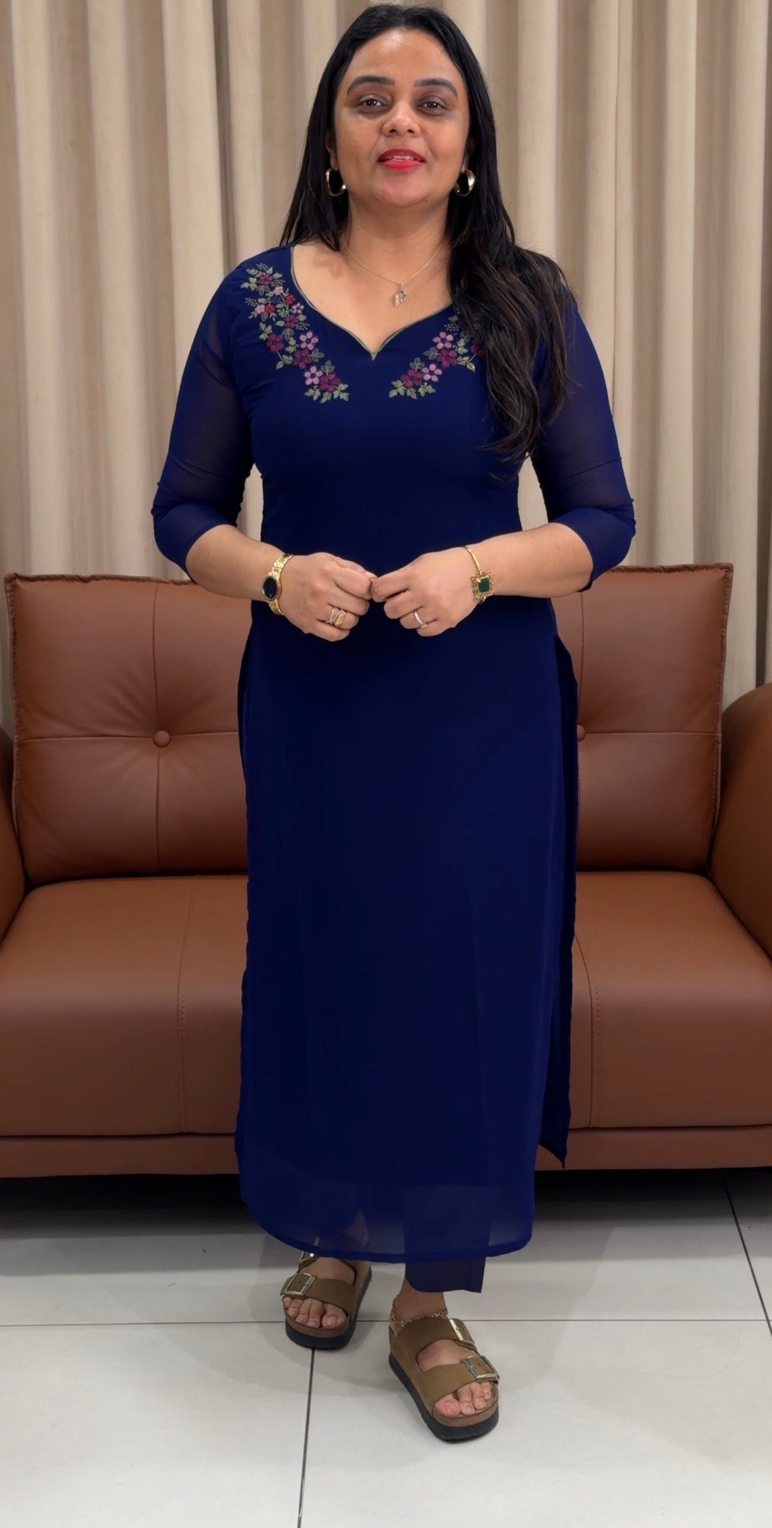 IHA'S IN-HOUSE GEORGETTE CO-ORDS SETS - IHA 33471