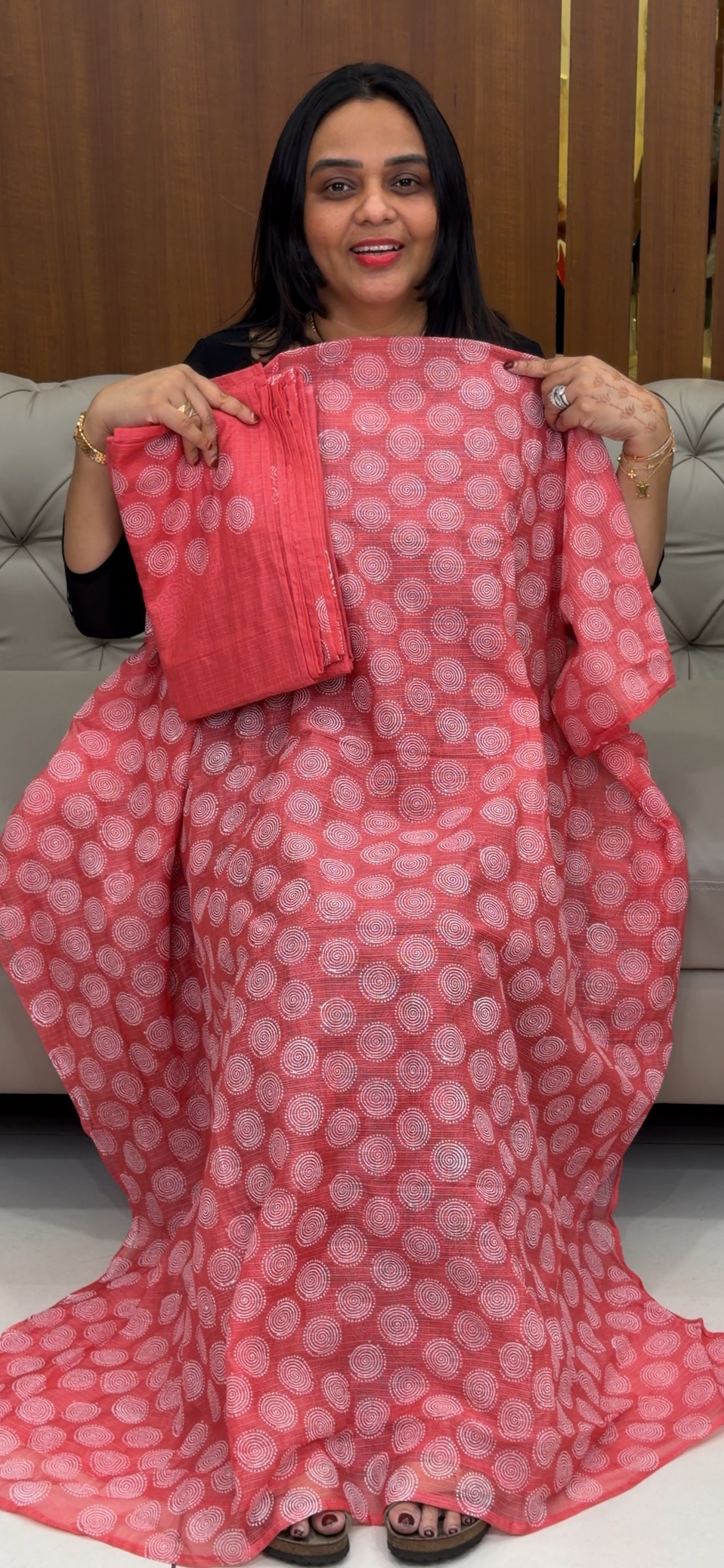 SILKY KOTA UNSTITCHED SALWAR SUITS - IHA 31934