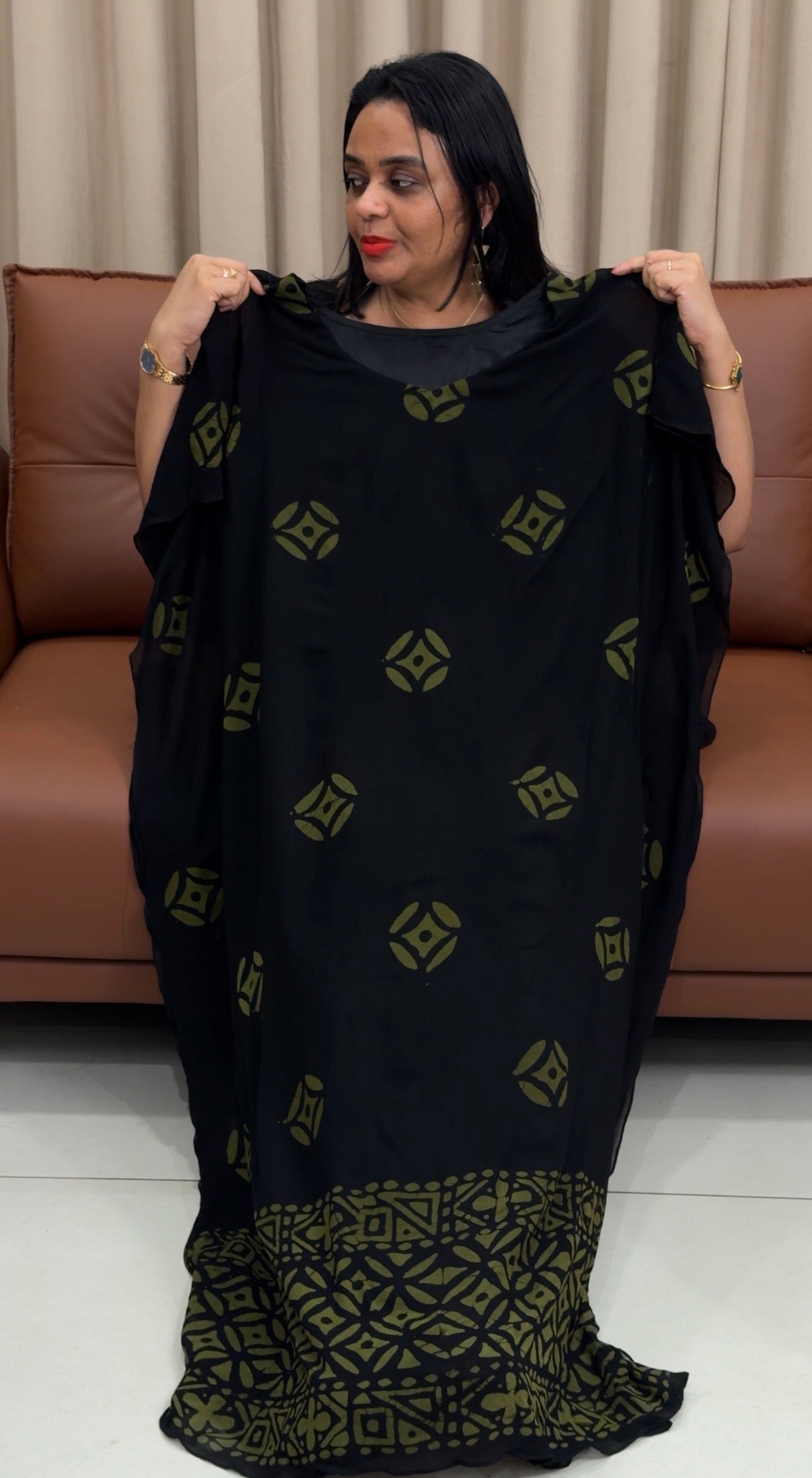 IHA'S IN-HOUSE BATIK PRINTED KAFTAN TOPS - IHA 33523