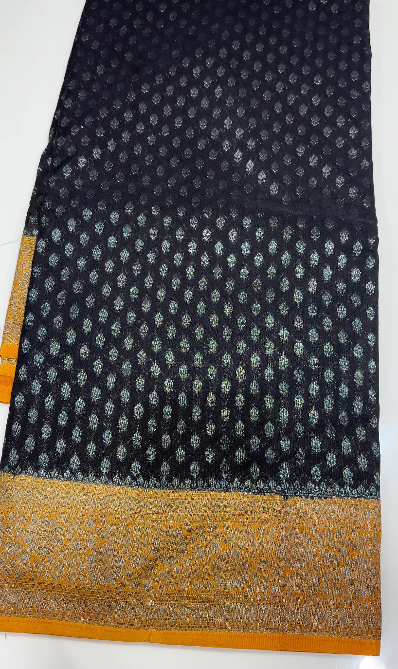 SEMI BANARASI SAREES - IHA 27119