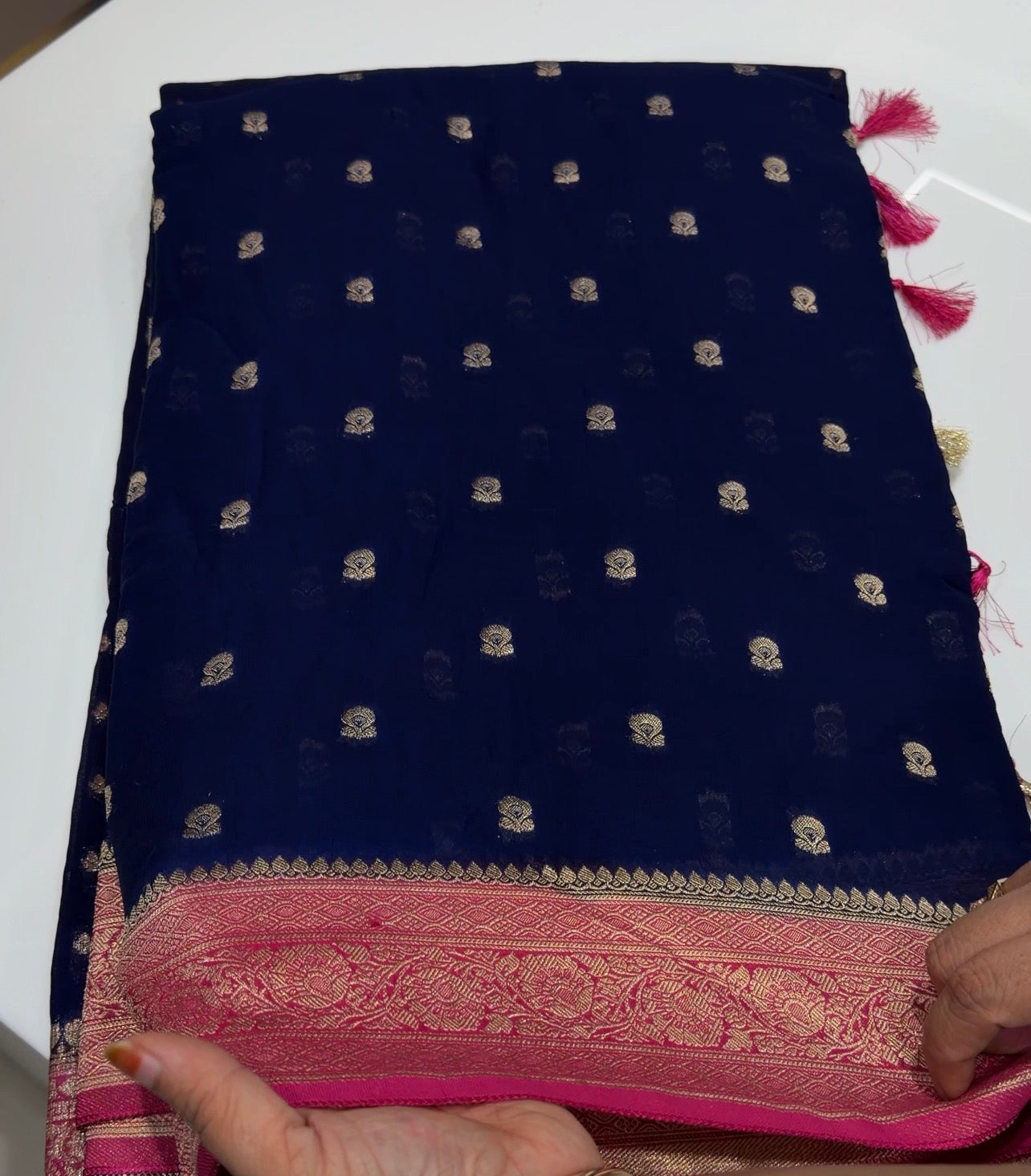 GEORGETTE BANARASI SAREES - IHA 34006