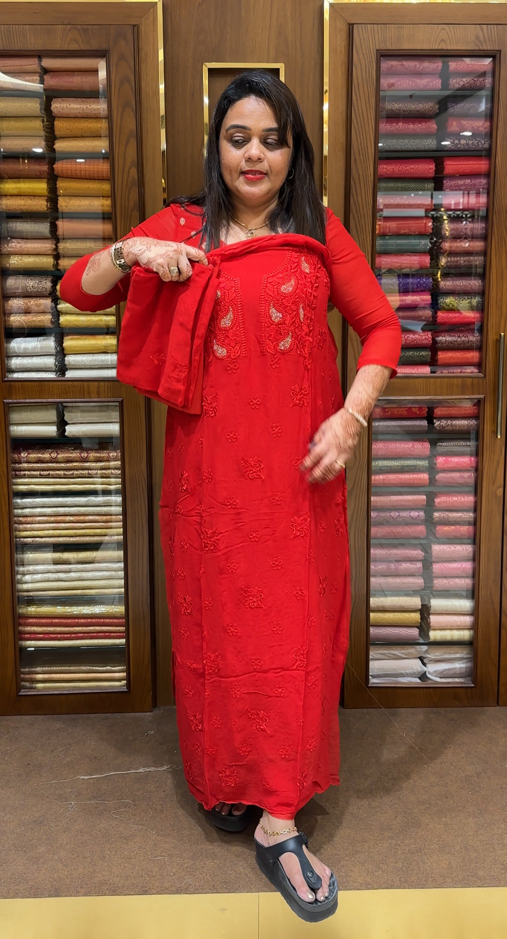 LUCKNOWI UNSTITCHED SALWAR SUITS - IHA 23686