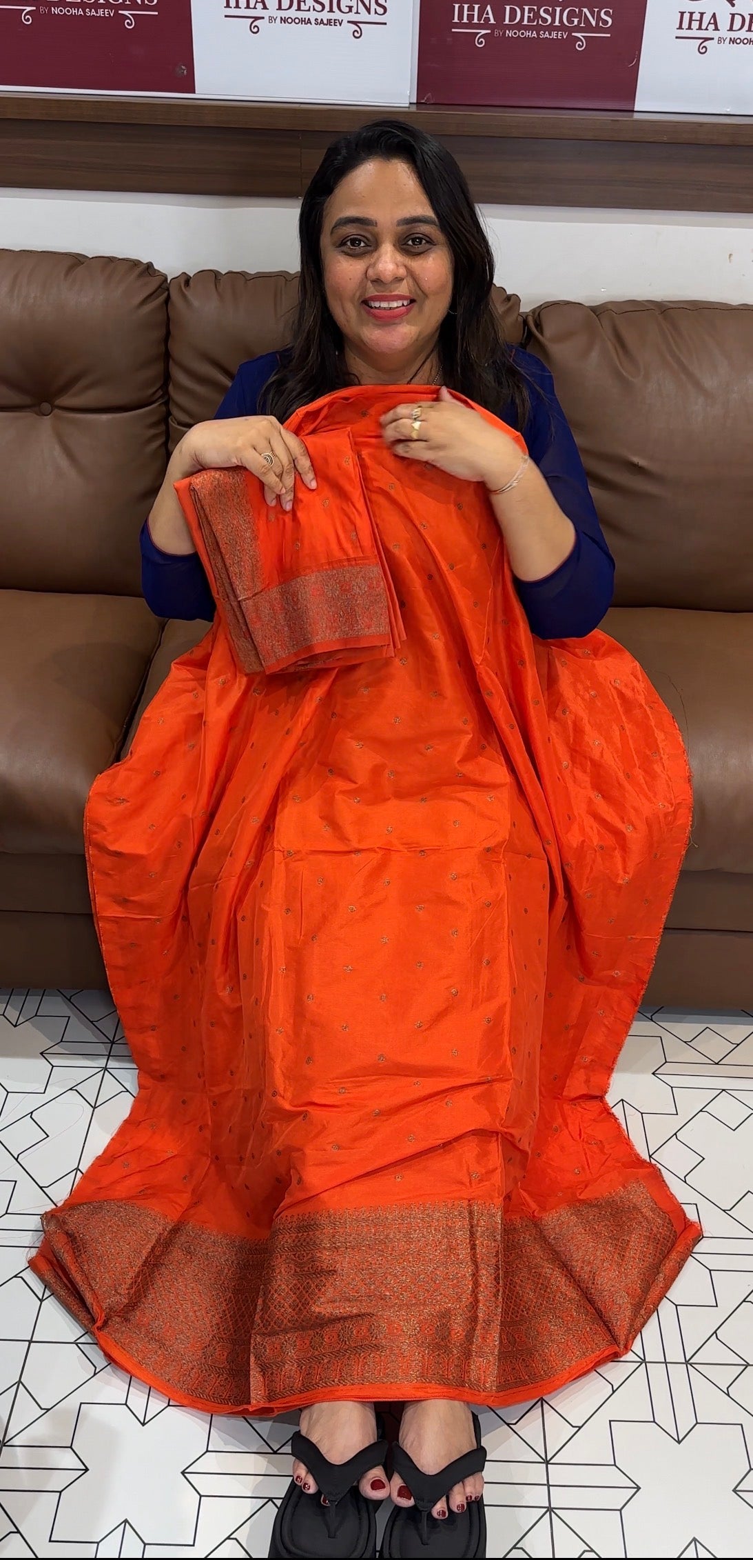 SEMI BANARSI UNSTITCHED SALWAR SUITS - IHA 27885