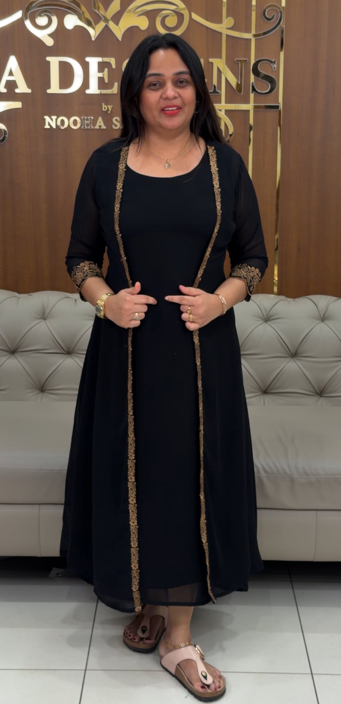 GEORGETTE ALINE TOP AND JACKET - IHA 29237