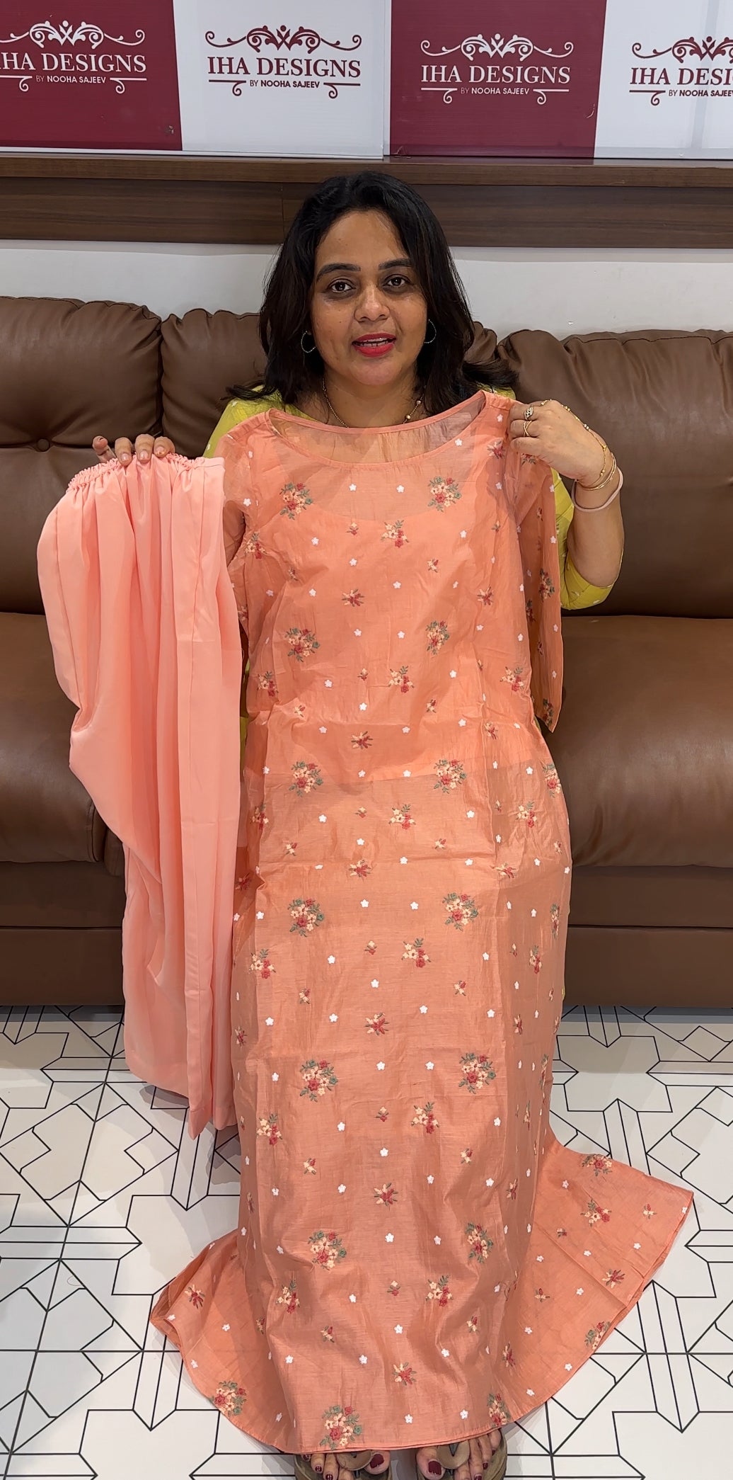 IHA'S IN-HOUSE MALAI CHANDERI CO-ORDS SETS - IHA 26322