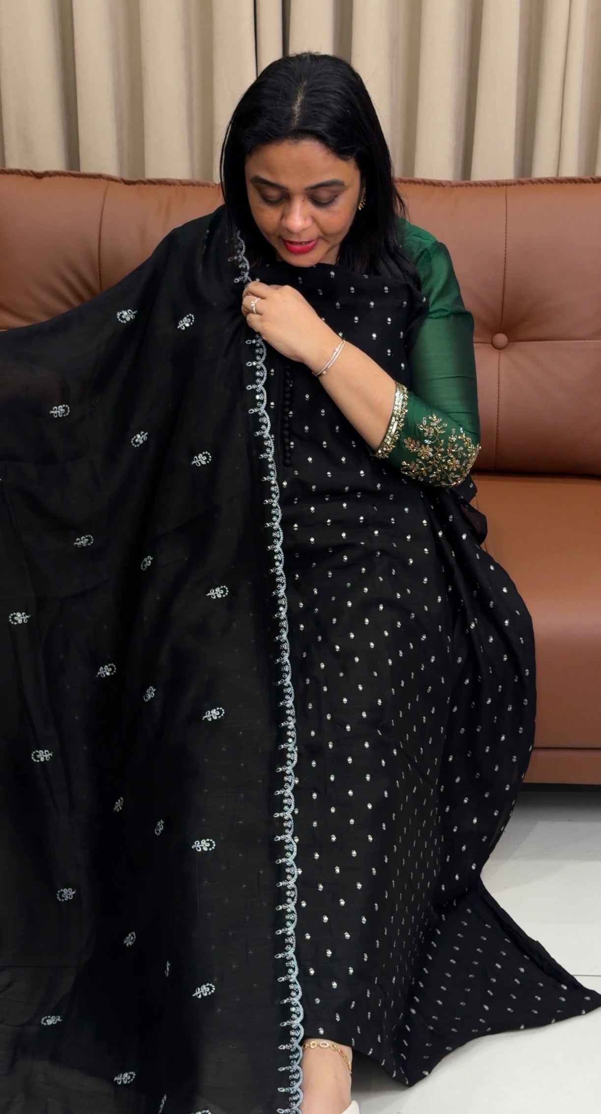 SEMI RAW SILK UNSTITCHED SALWAR SUITS - IHA 33829