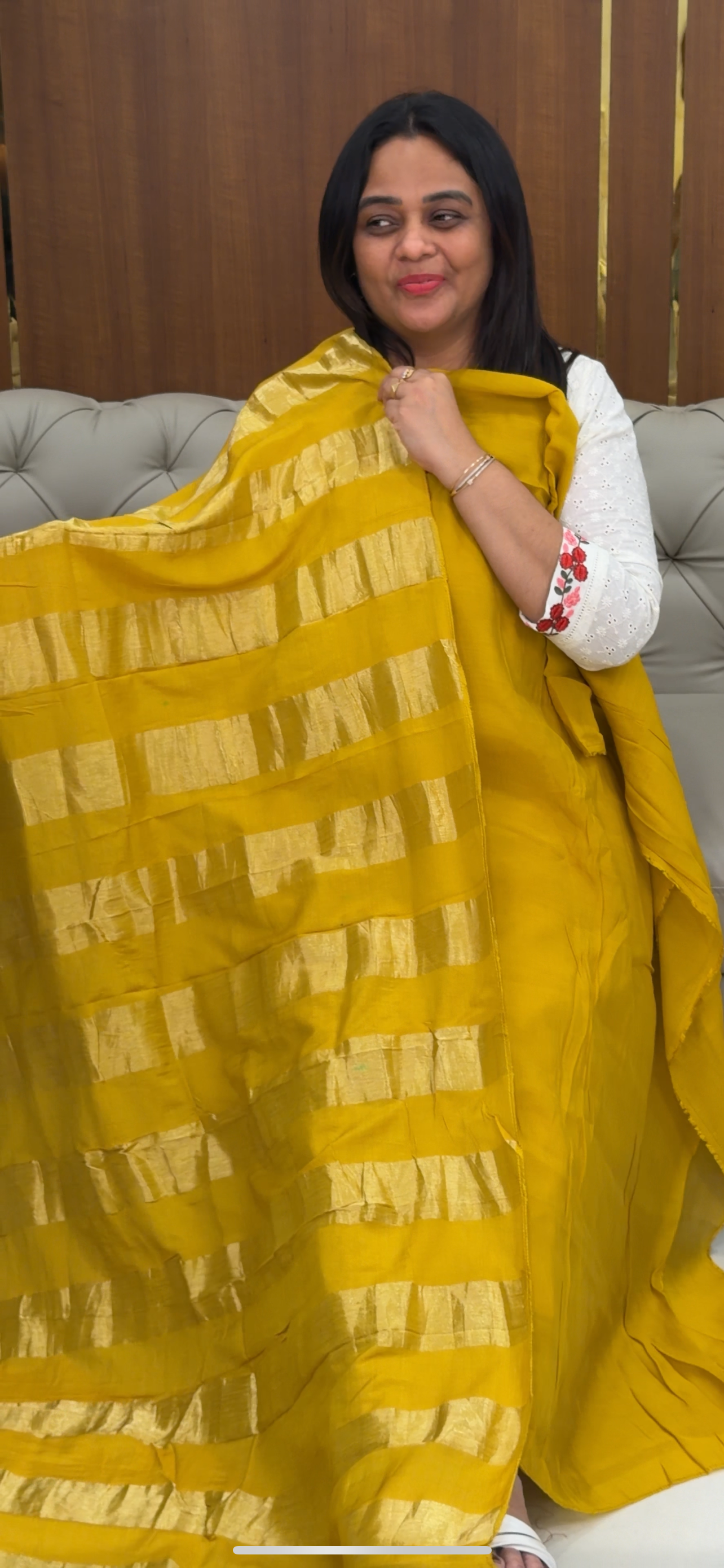 MALAI CHANDERI UNSTITCHED SALWAR SUITS - IHA 29366