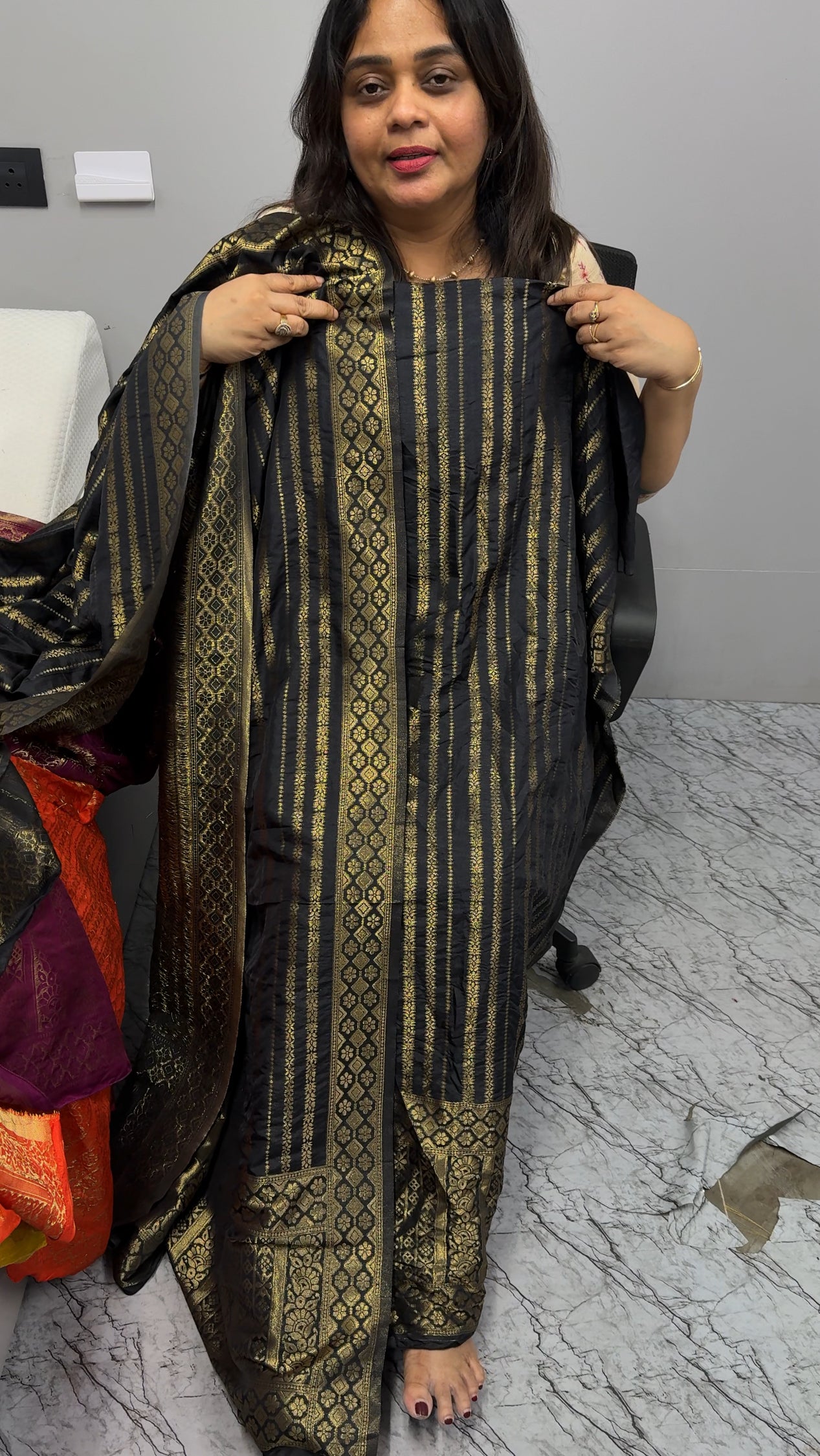FORWARD SEMI BANARASI UNSTITCHED SALWAR SUITS - IHA 26956