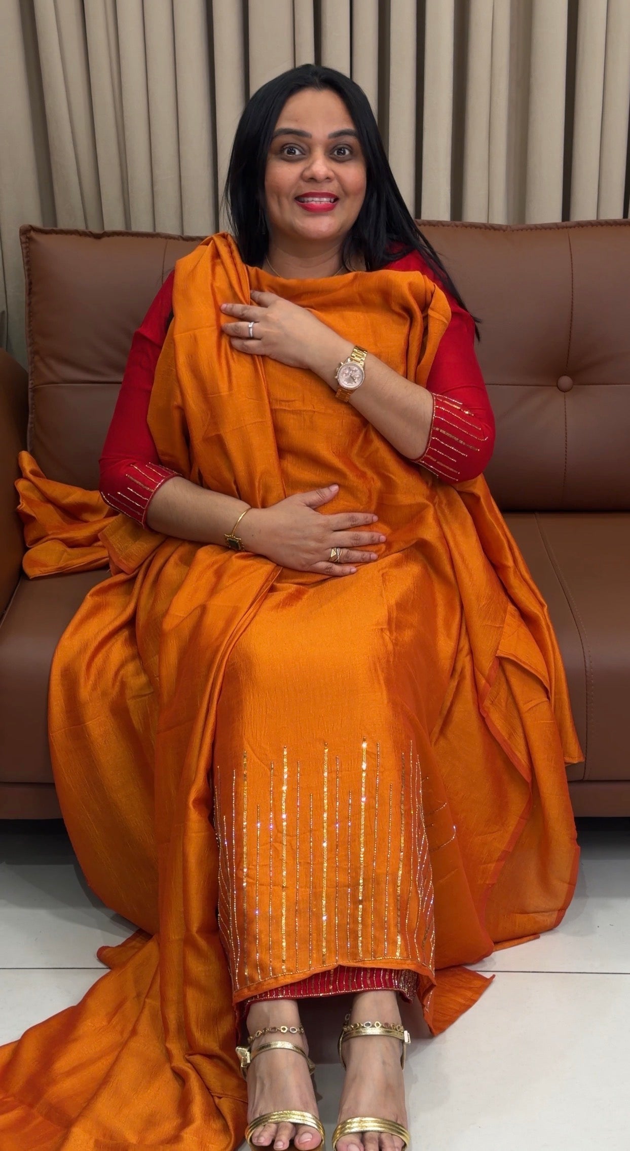 IHA'S IN-HOUSE SEMI RAW SILK UNSTITCHED SALWAR SUITS - IHA 34692