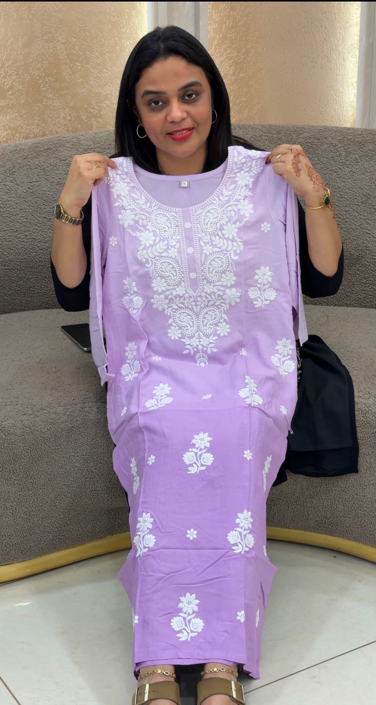 LUCKNOWI CHIKANKARI TOPS - IHA 33286