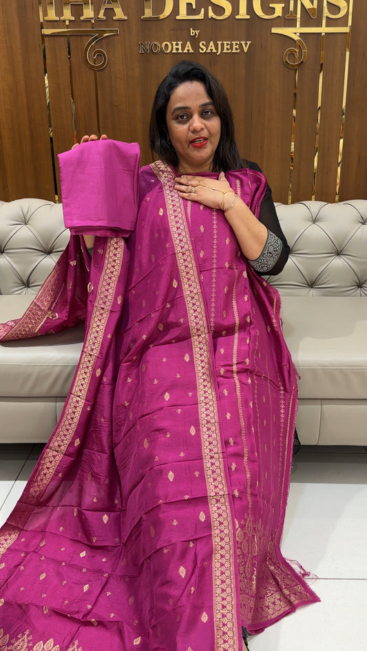 BANARASI UNSTITCHED SALWAR SUITS - IHA 24957
