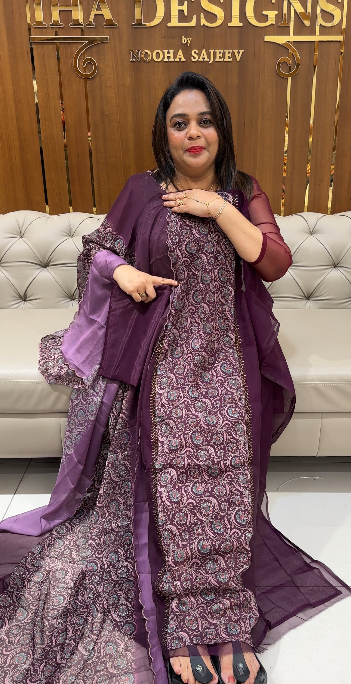 FORWARD ORGANZA UNSTITCHED SALWAR SUITS - IHA 24995