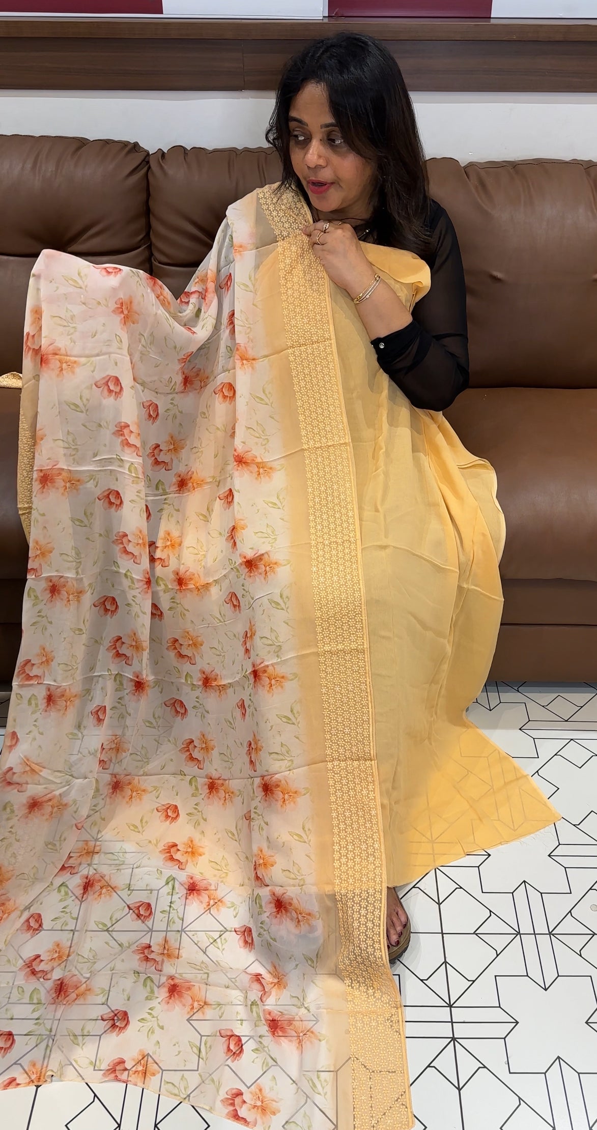 VISCOSE GEORGETTE UNSTITCHED SALWAR SUITS - IHA 26199