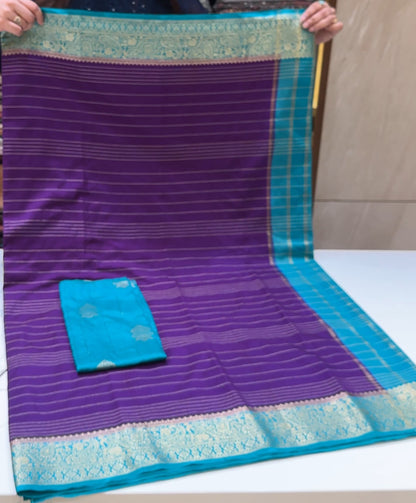 SEMI BANARASI SAREE - IHA 16359