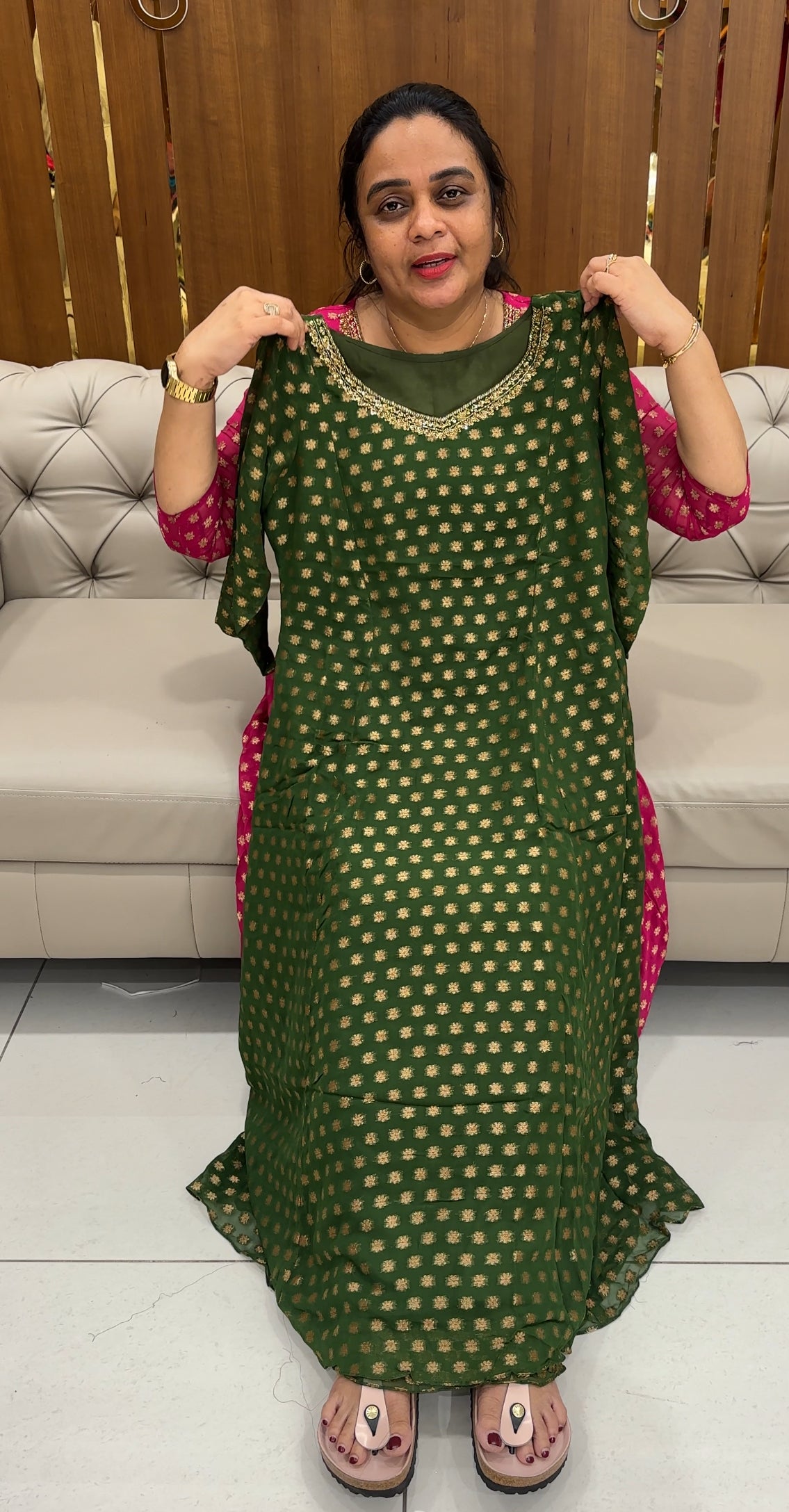 IHA'S IN-HOUSE GEORGETTE ALINE TOPS - IHA 26743