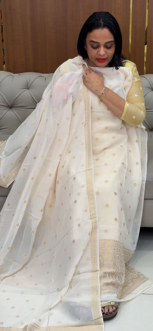 VISCOSE GEORGETTE UNSTITCHED SALWAR SUITS - IHA 31995