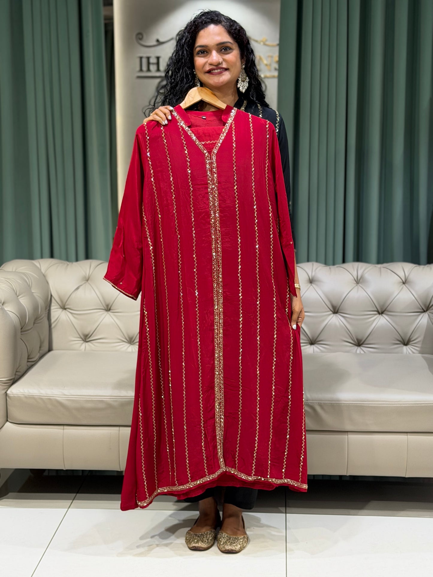 PARTY WEAR TOP, BOTTOM AND DUPATTA - IHA 29673