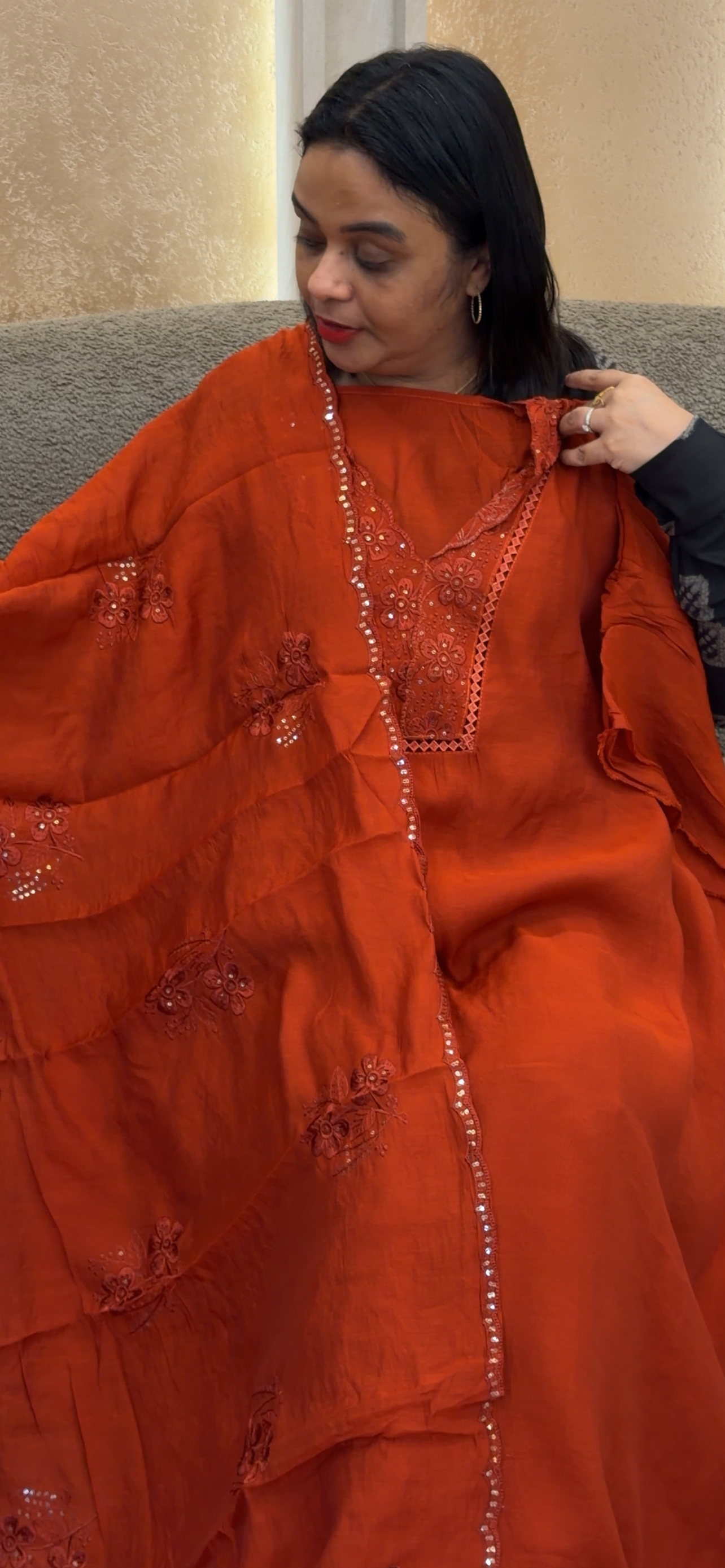 MUL CHANDERI UNSTITCHED SALWAR SUITS - IHA 32905