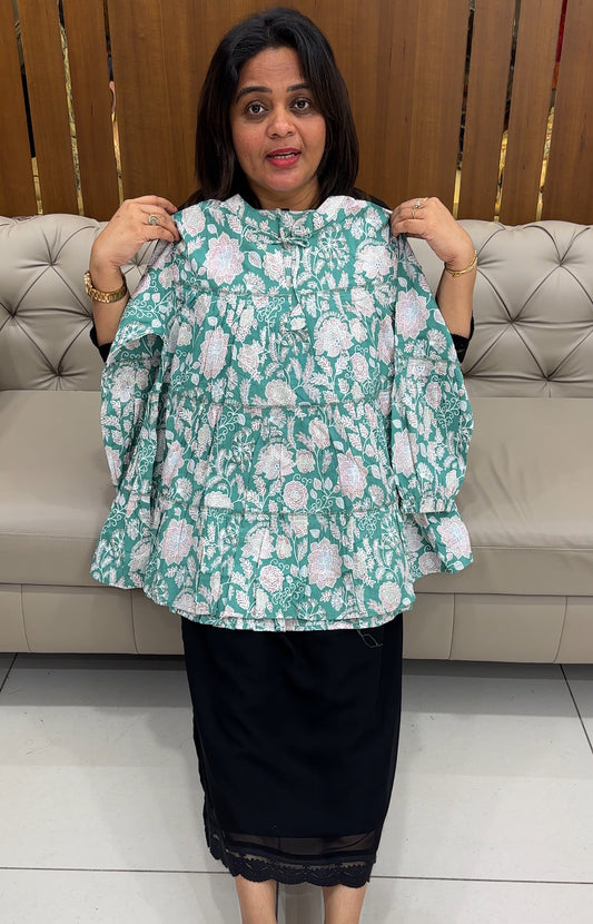 PRINTED SHORT TOPS - IHA 26027