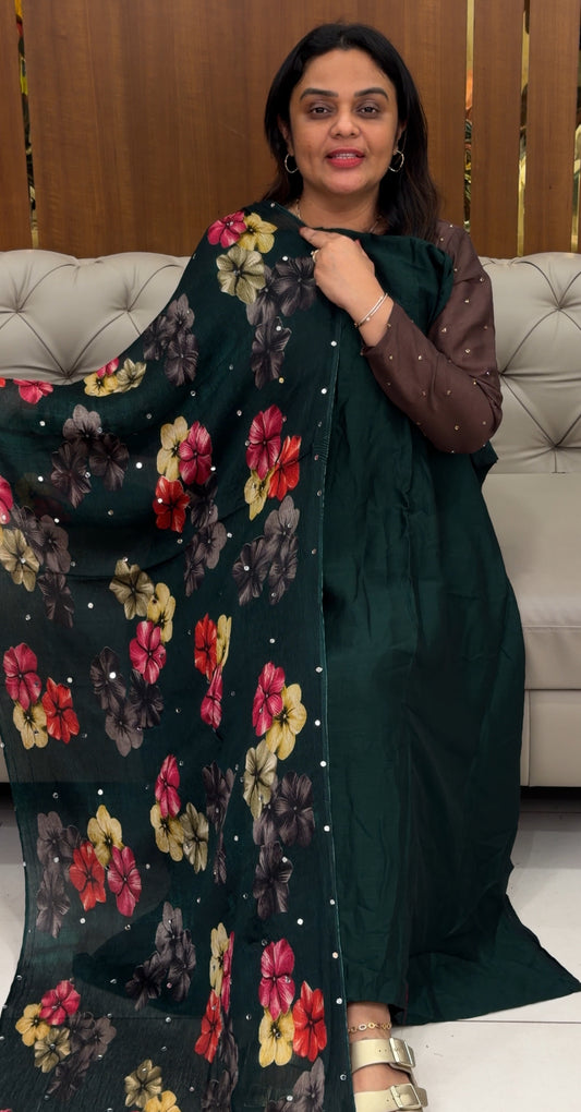 SEMI RAW SILK UNSTITCHED SALWAR SUITS - IHA 30683