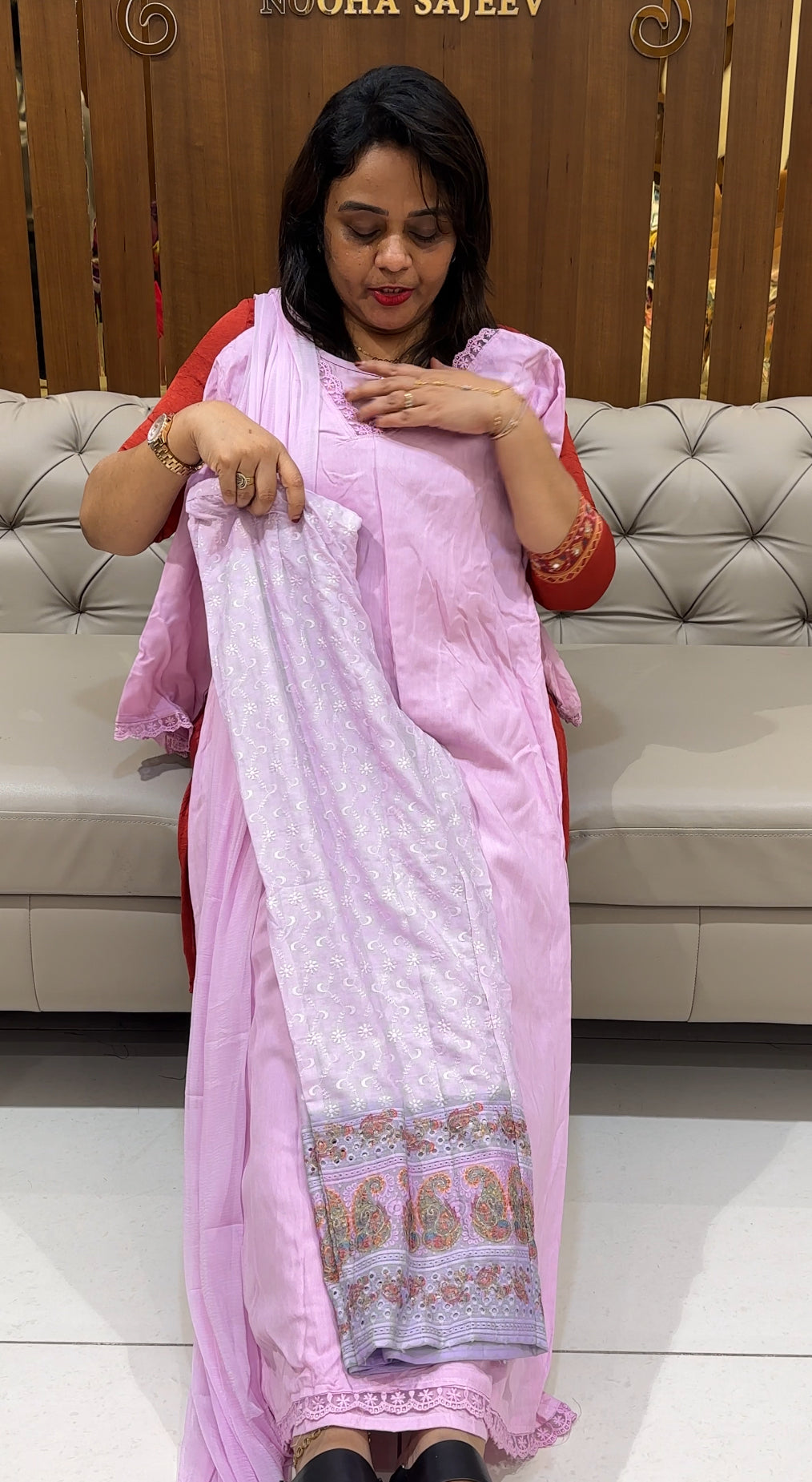 VISCOSE RAYON TOP, BOTTOM AND DUPATTA - IHA 24516