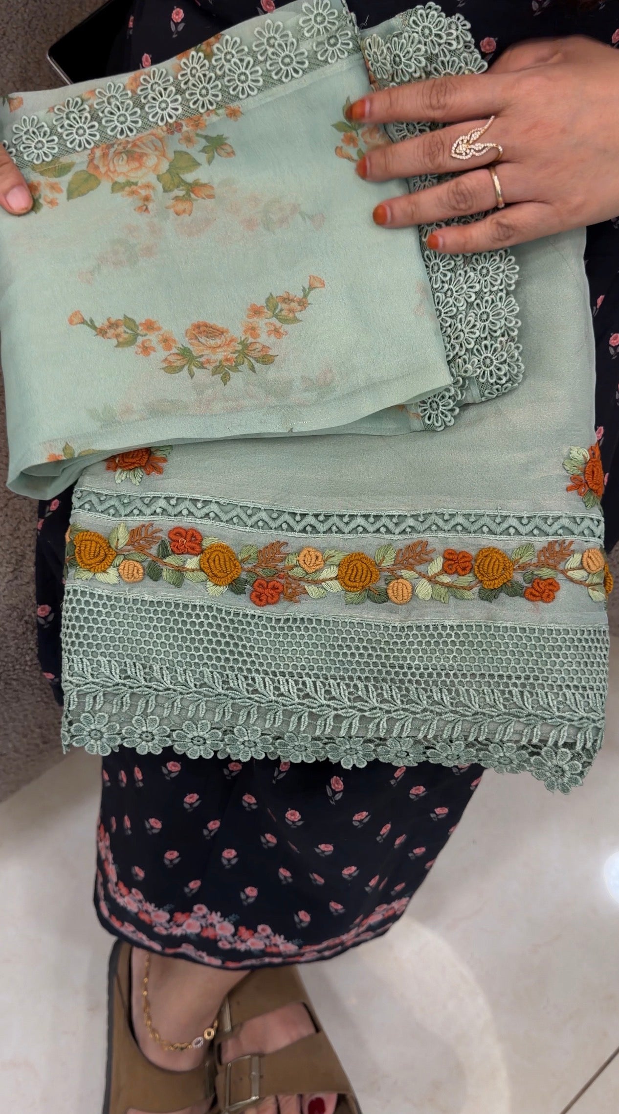 MUL TISSUE UNSTITCHED SALWAR SUITS - IHA 33381