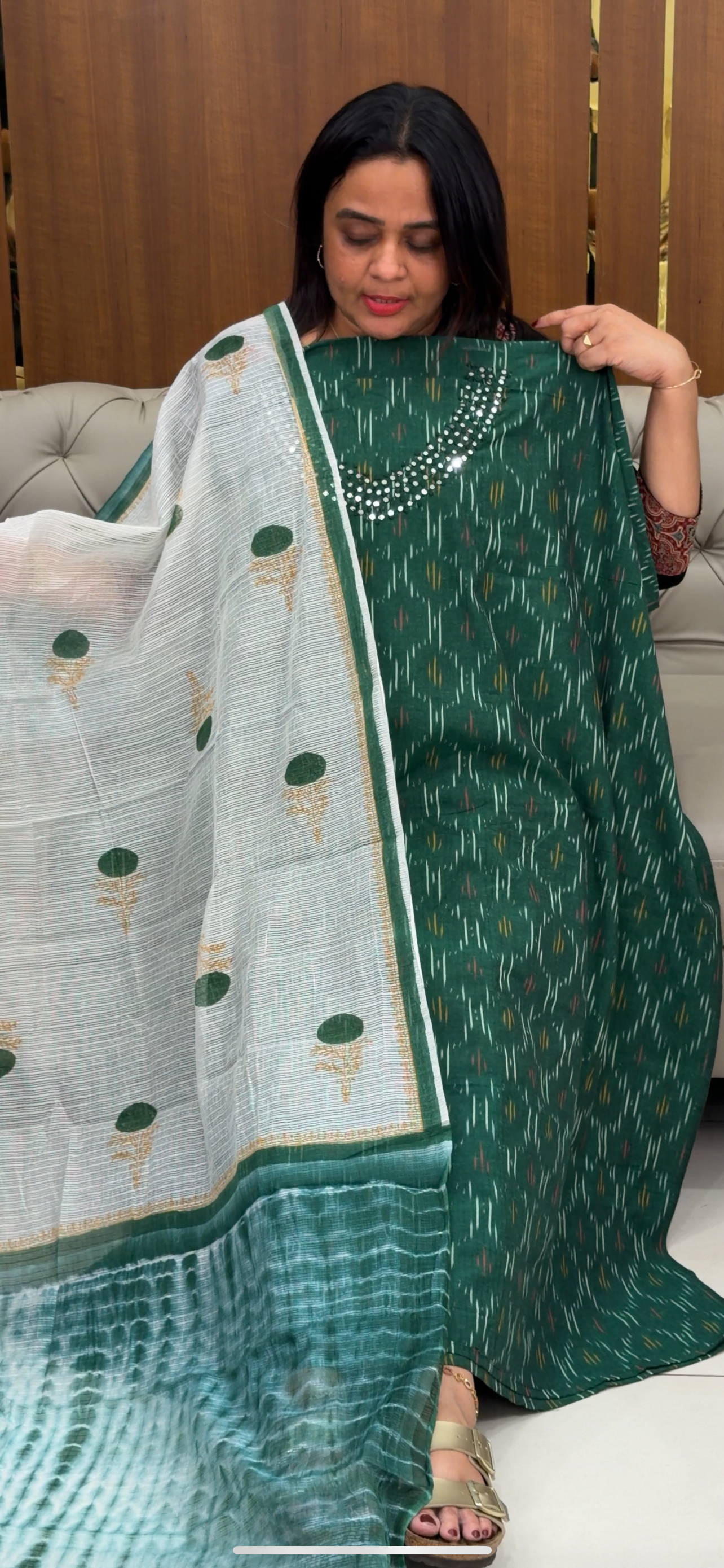 COTTON UNSTITCHED SALWAR SUITS - IHA 29759