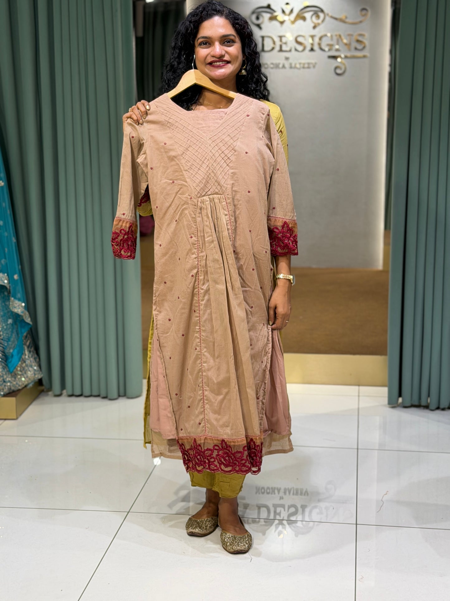 MALAI CHANDERI TOP, BOTTOM AND DUPATTA - IHA 29605